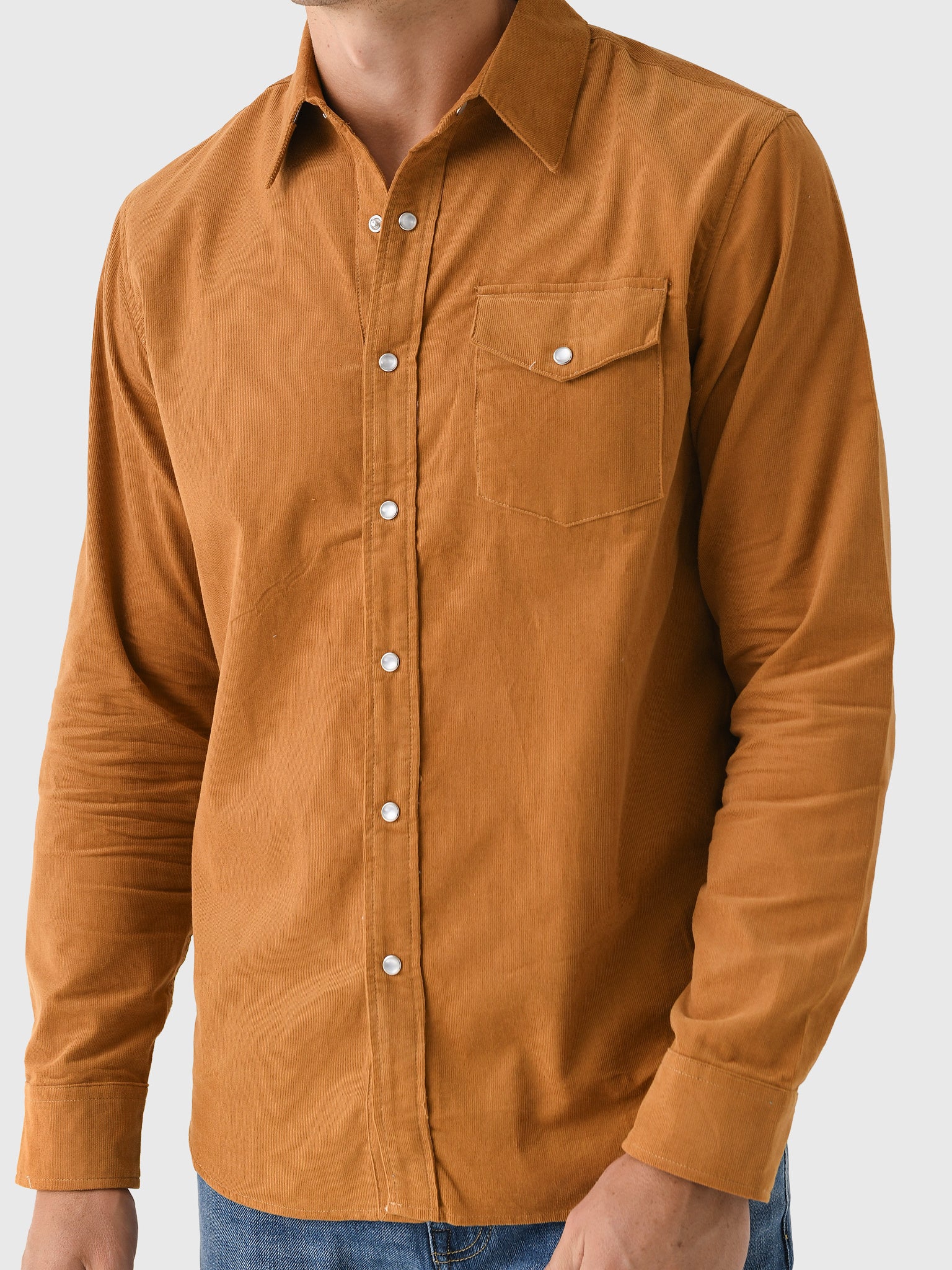 East Cape Men's Corduroy Long Sleeve Shirt - Image 5