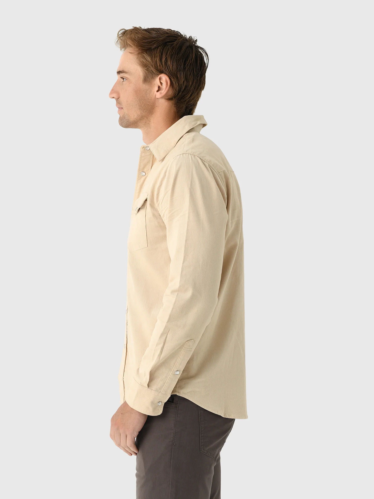 East Cape Men's Corduroy Long Sleeve Shirt - Image 3
