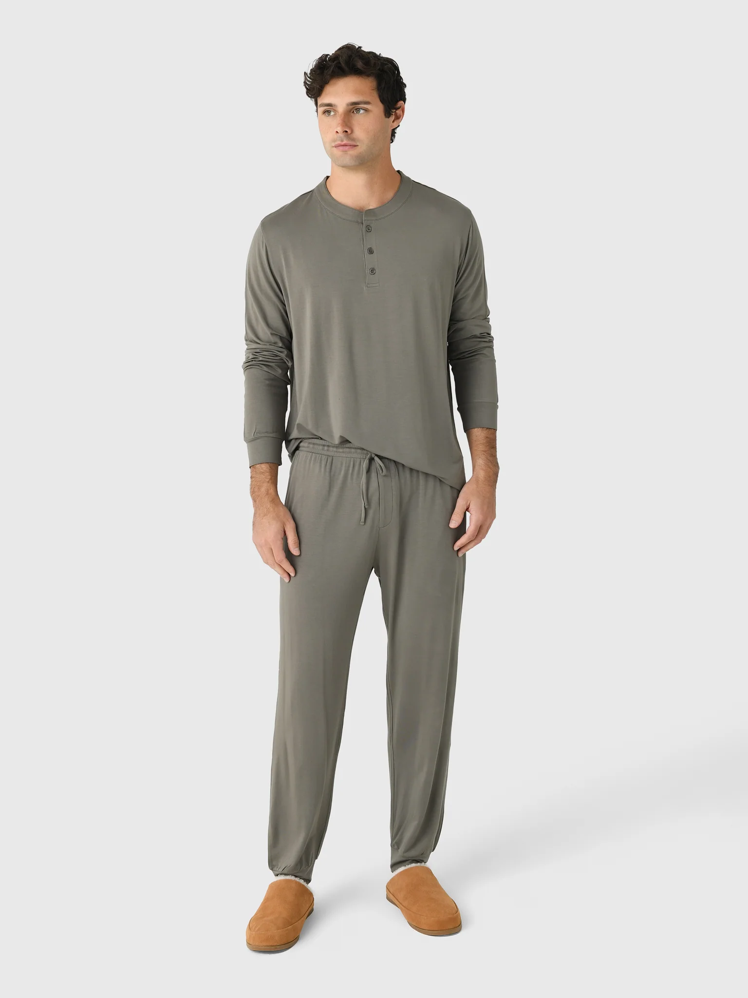 Eberjey Men's Henry Long Sleeve Pajama Set