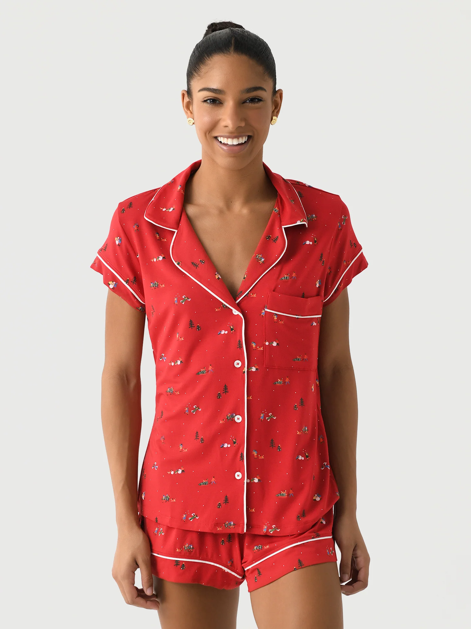 Eberjey Women's Gisele Printed Shortie Pajama Set - Image 14