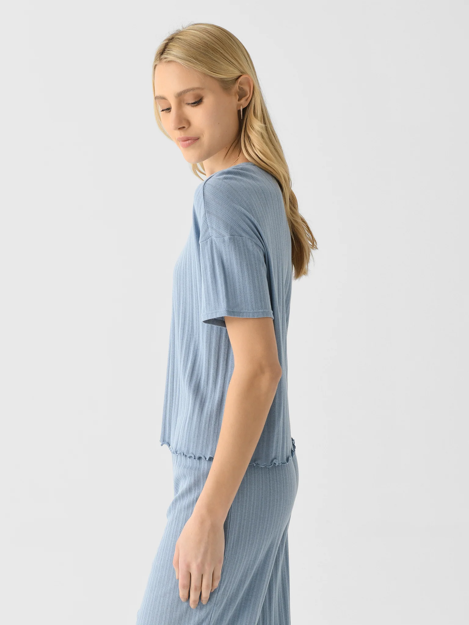 Eberjey Women's Pointelle Short Sleeve Tee - Image 3