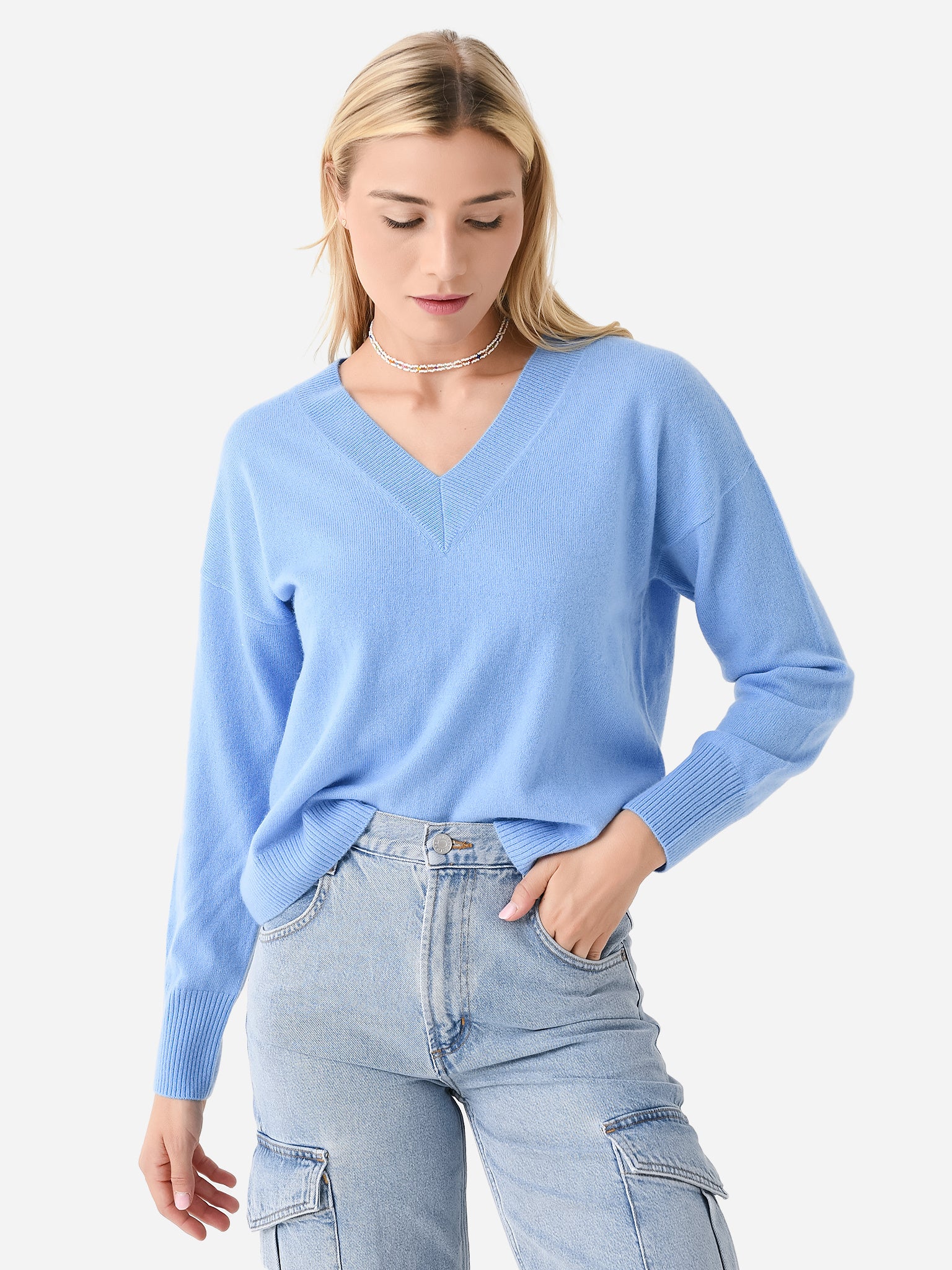 Eche Women's Cashmere V-Neck Sweater - Image 12