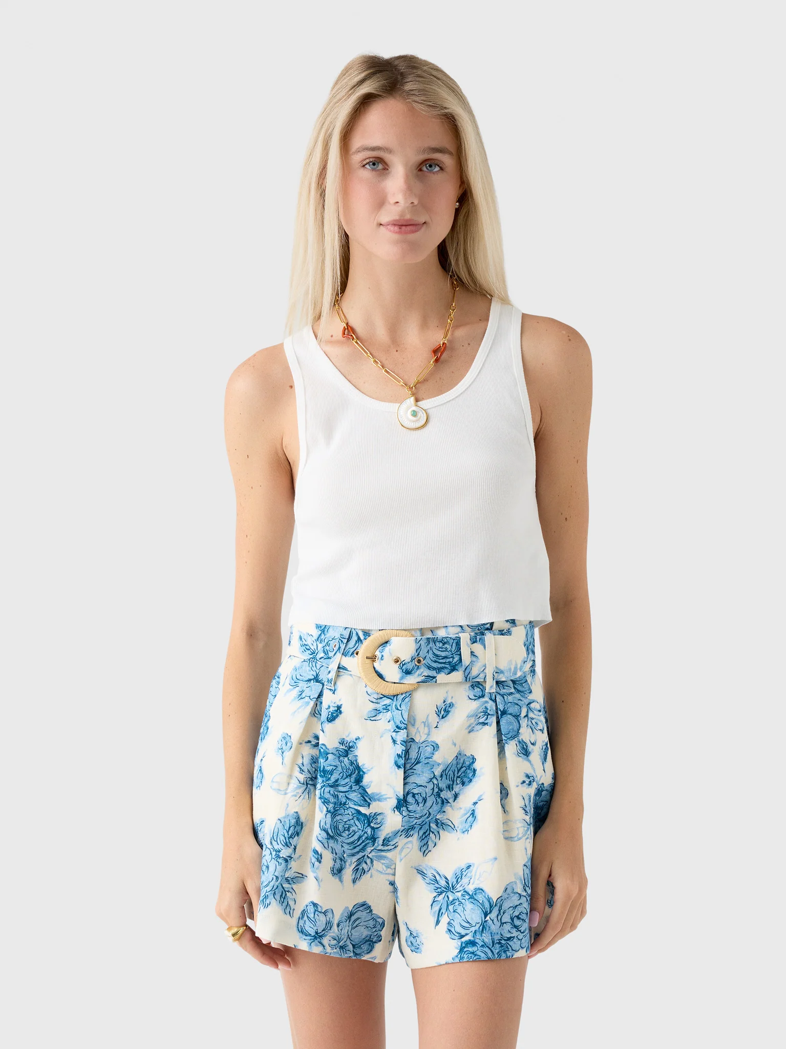 Eterne Women's Cropped Scoop Neck Tank