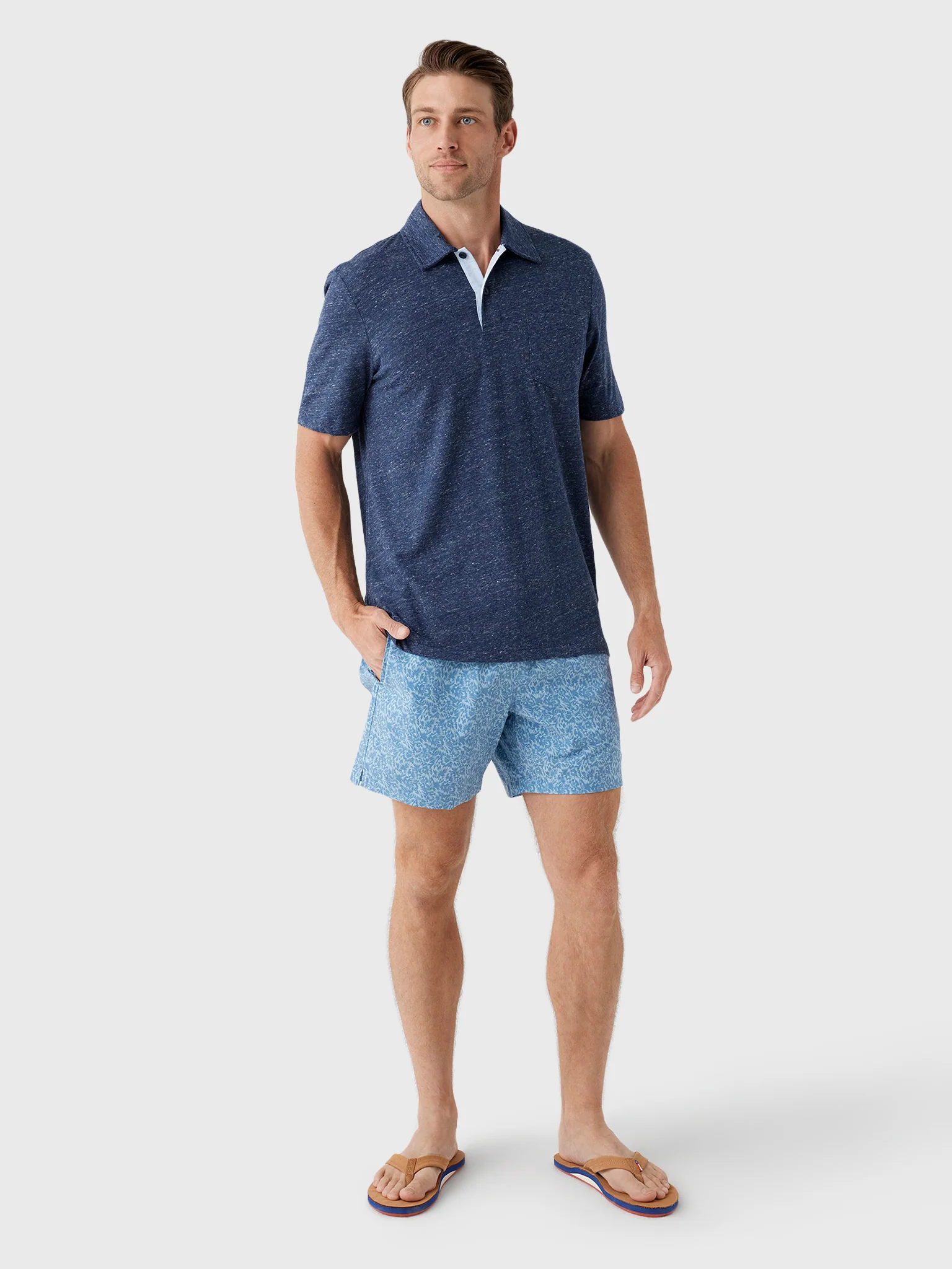 Faherty Brand Men's Short-Sleeve Breeze Polo - Image 2