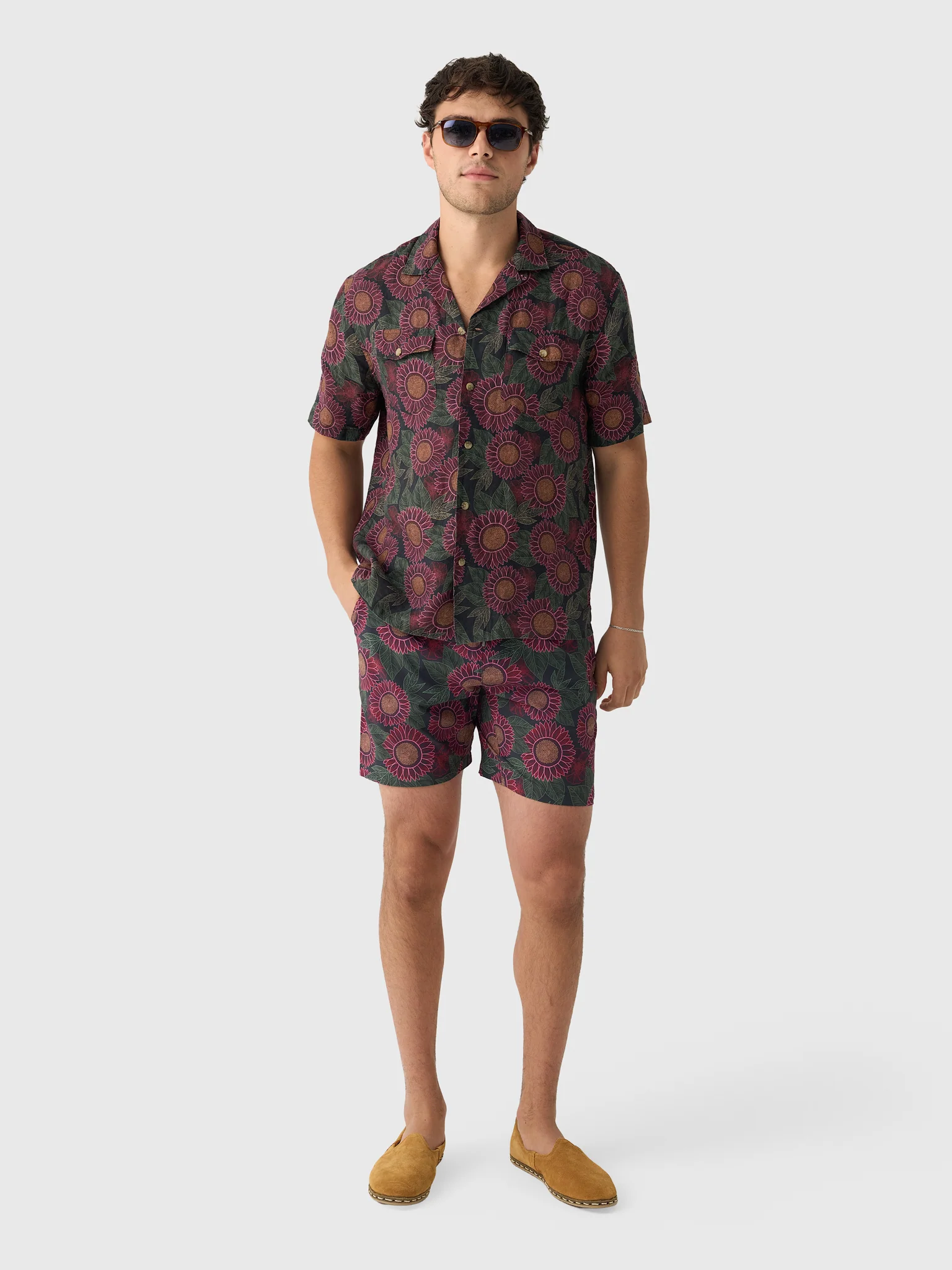 Faherty Brand Men's Short-Sleeve Reserve Basque Camp Shirt - Image 2