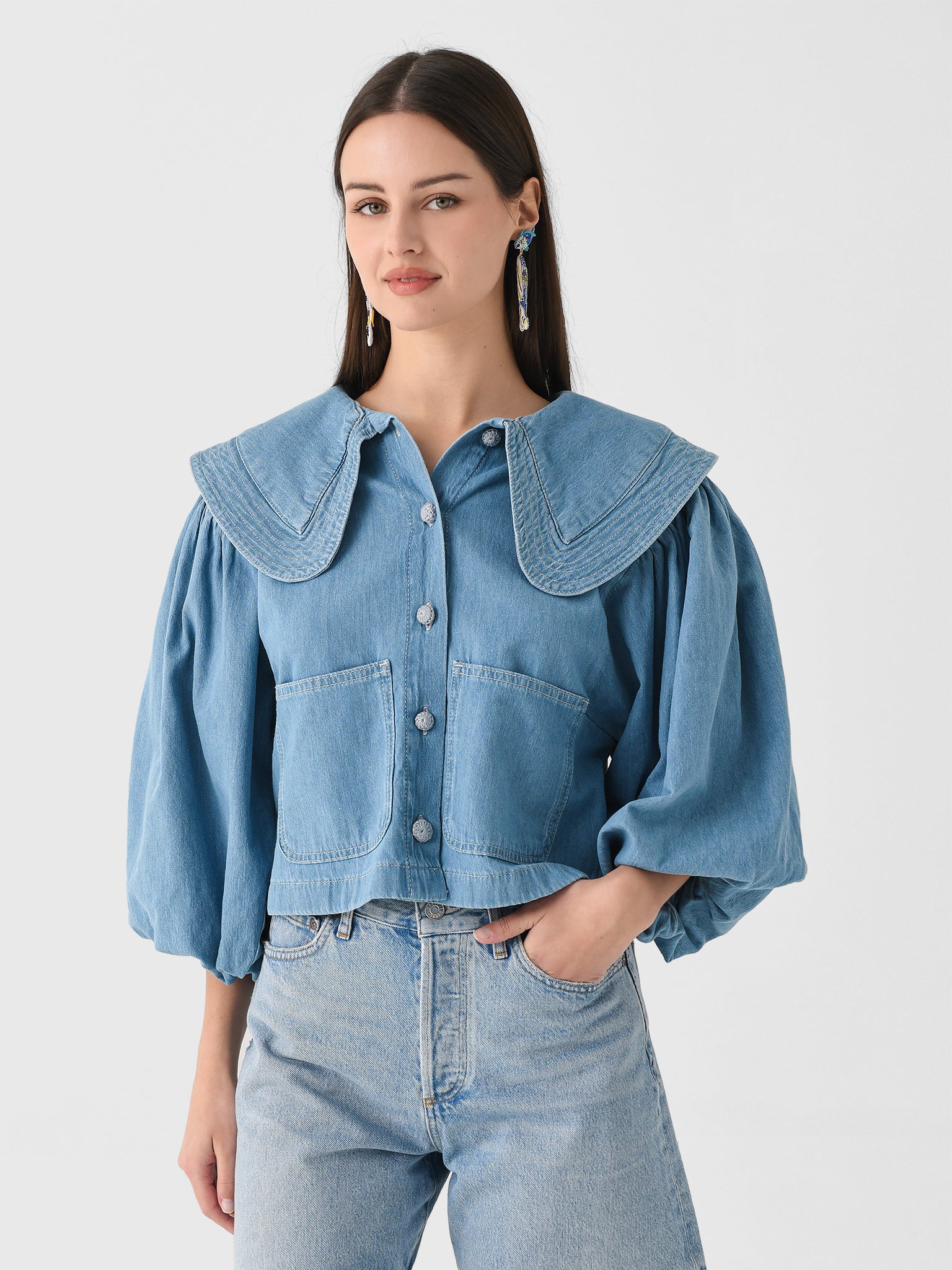Farm Rio Women's Denim Shirt