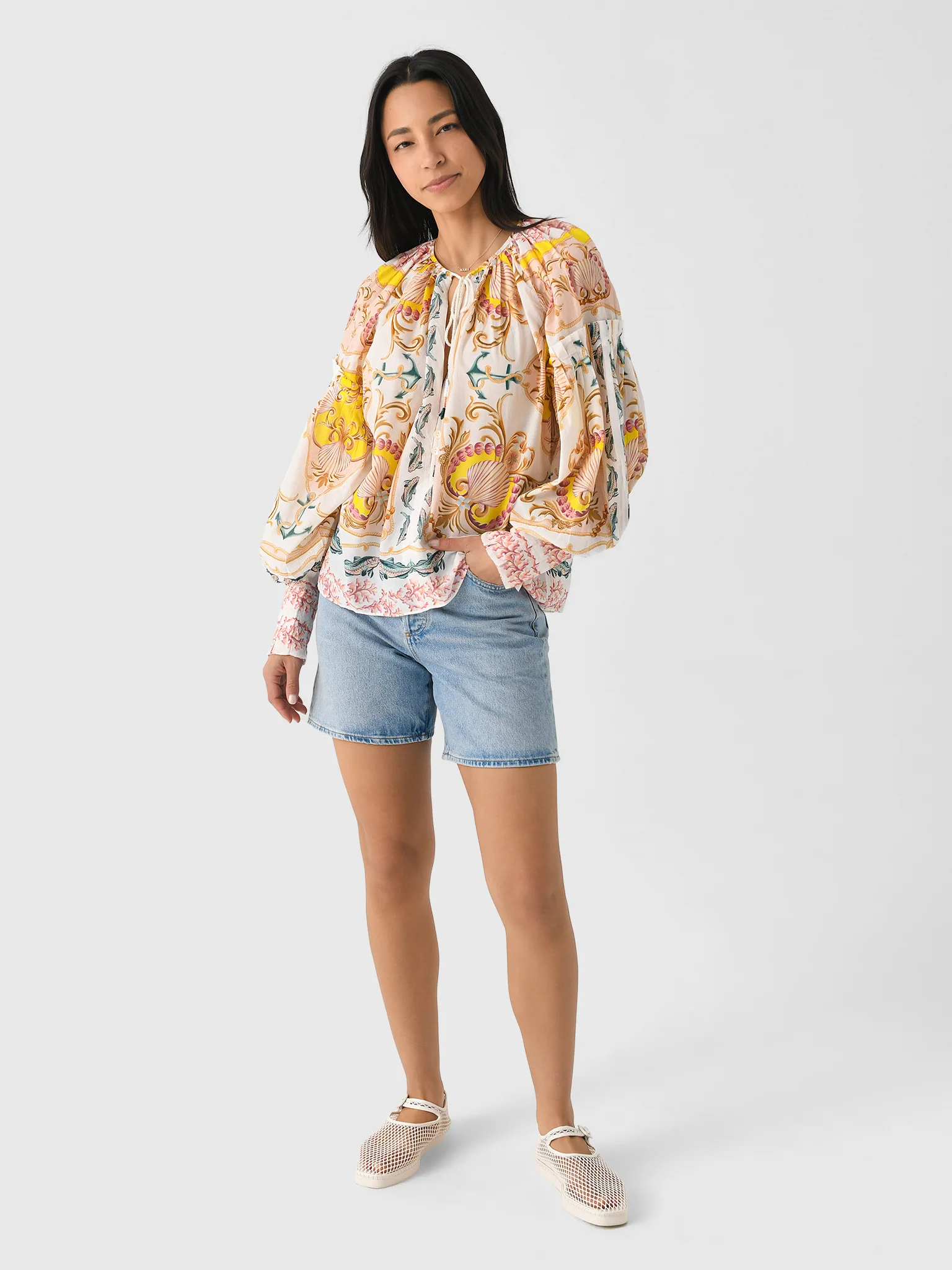 Farm Rio Women's Maritime Magic Blouse - Image 2