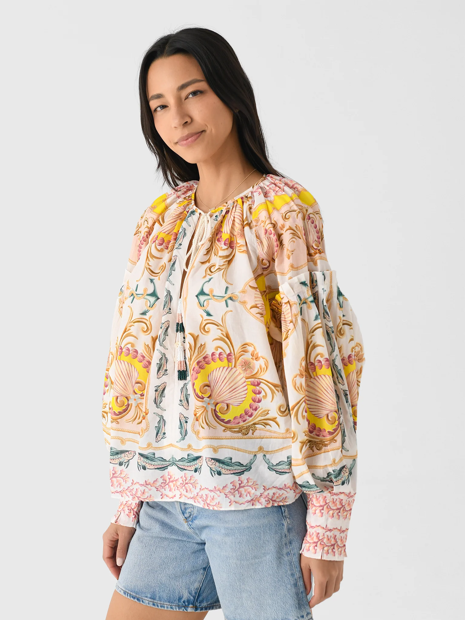 Farm Rio Women's Maritime Magic Blouse - Image 3