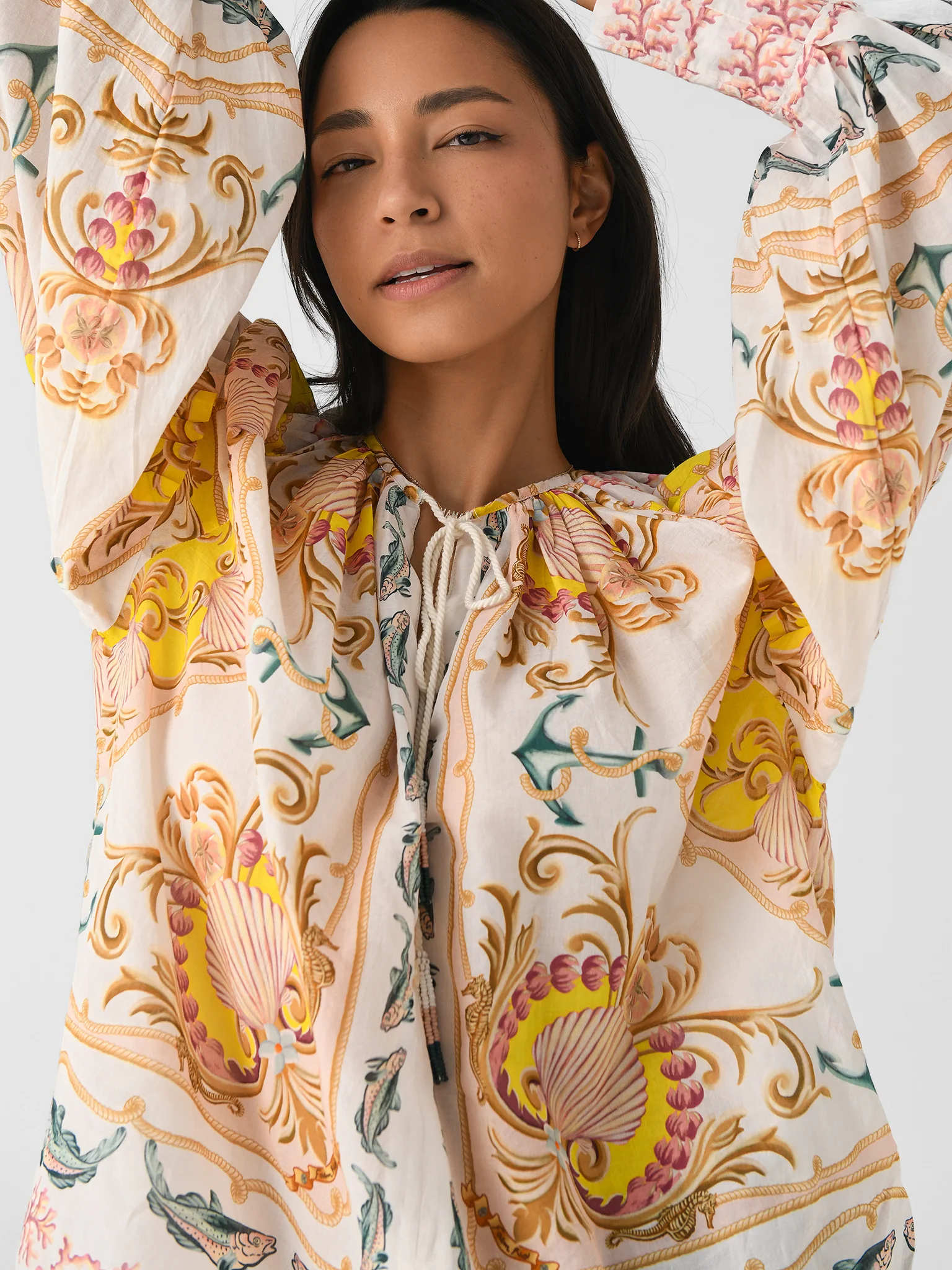 Farm Rio Women's Maritime Magic Blouse - Image 5