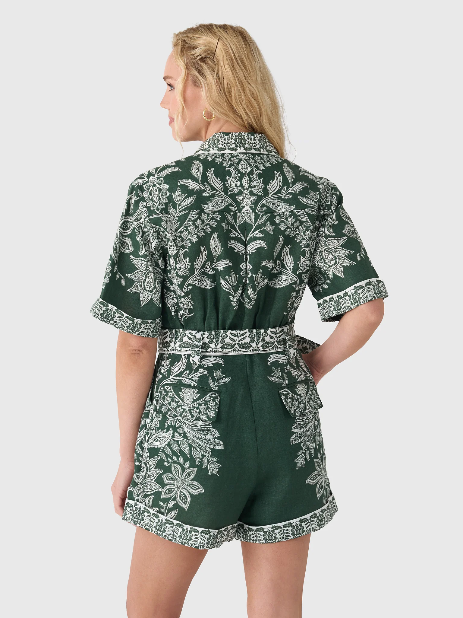 Farm Rio Women's Miranda Belted Romper - Image 4