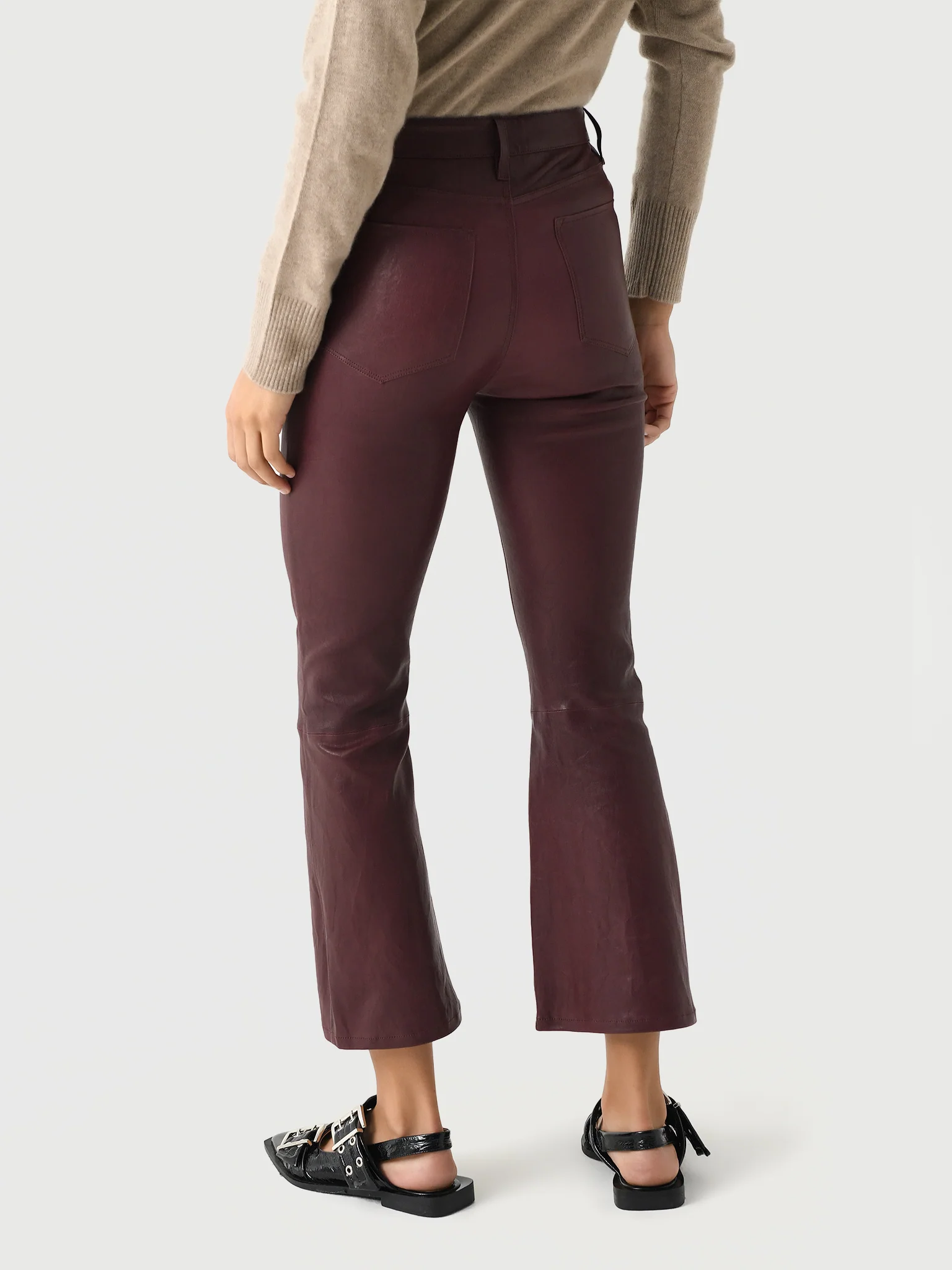 Frame Women's Leather Le Crop Mini Boot Pant - Image 4