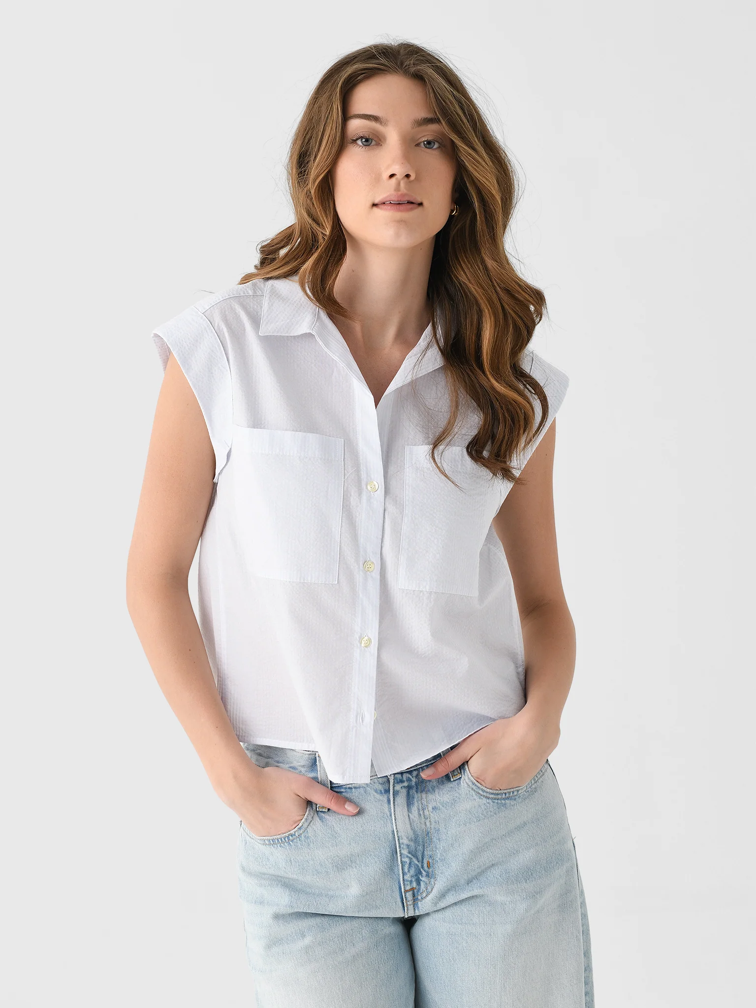 Frame Women's The Seersucker Leisure Shirt