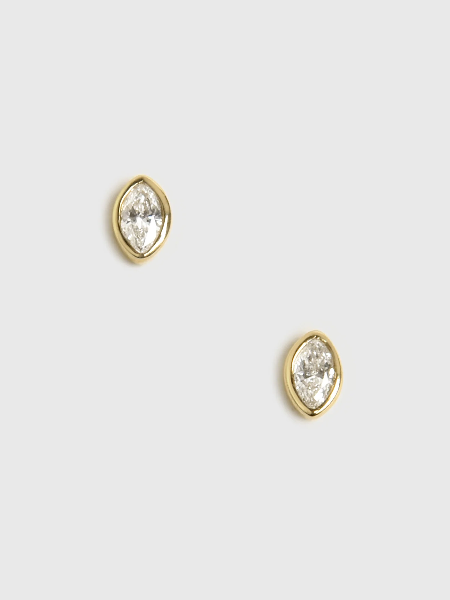 Francie B. Almond Diamond Stud Earrings