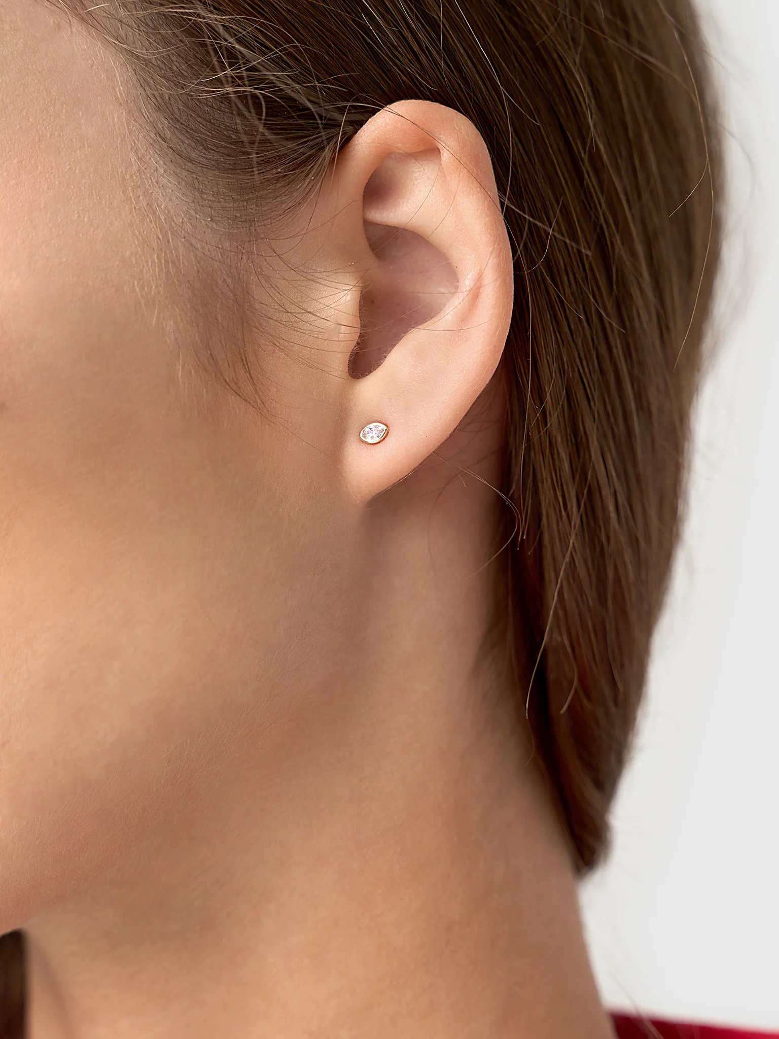 Francie B. Almond Diamond Stud Earrings - Image 2