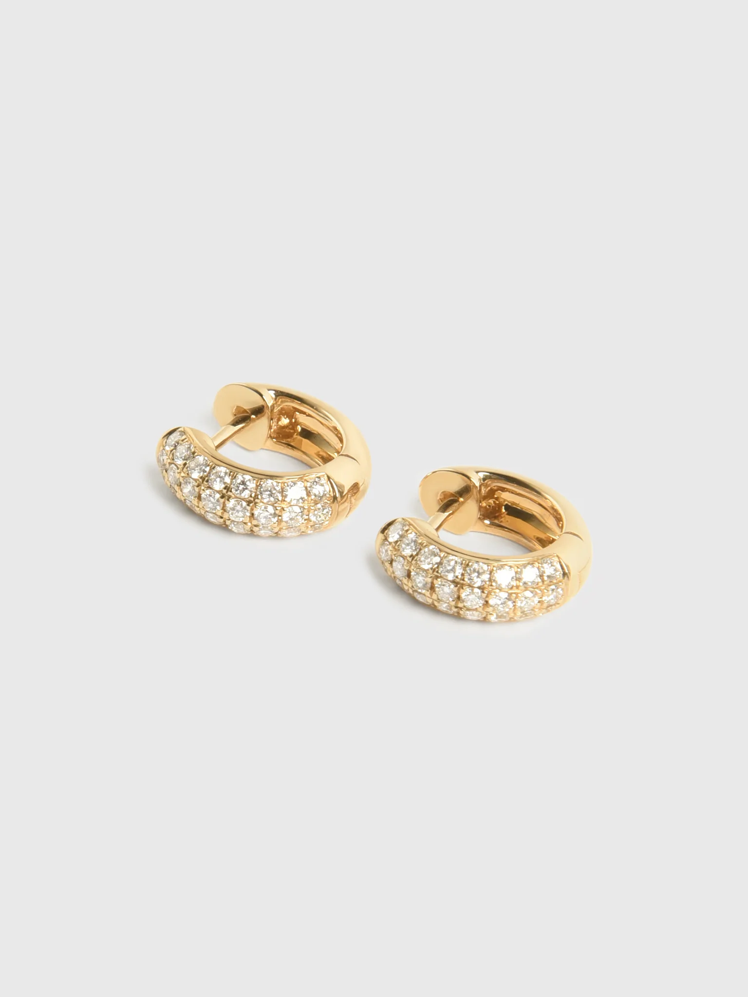 Francie B. Chunky Diamond Hoop Earrings