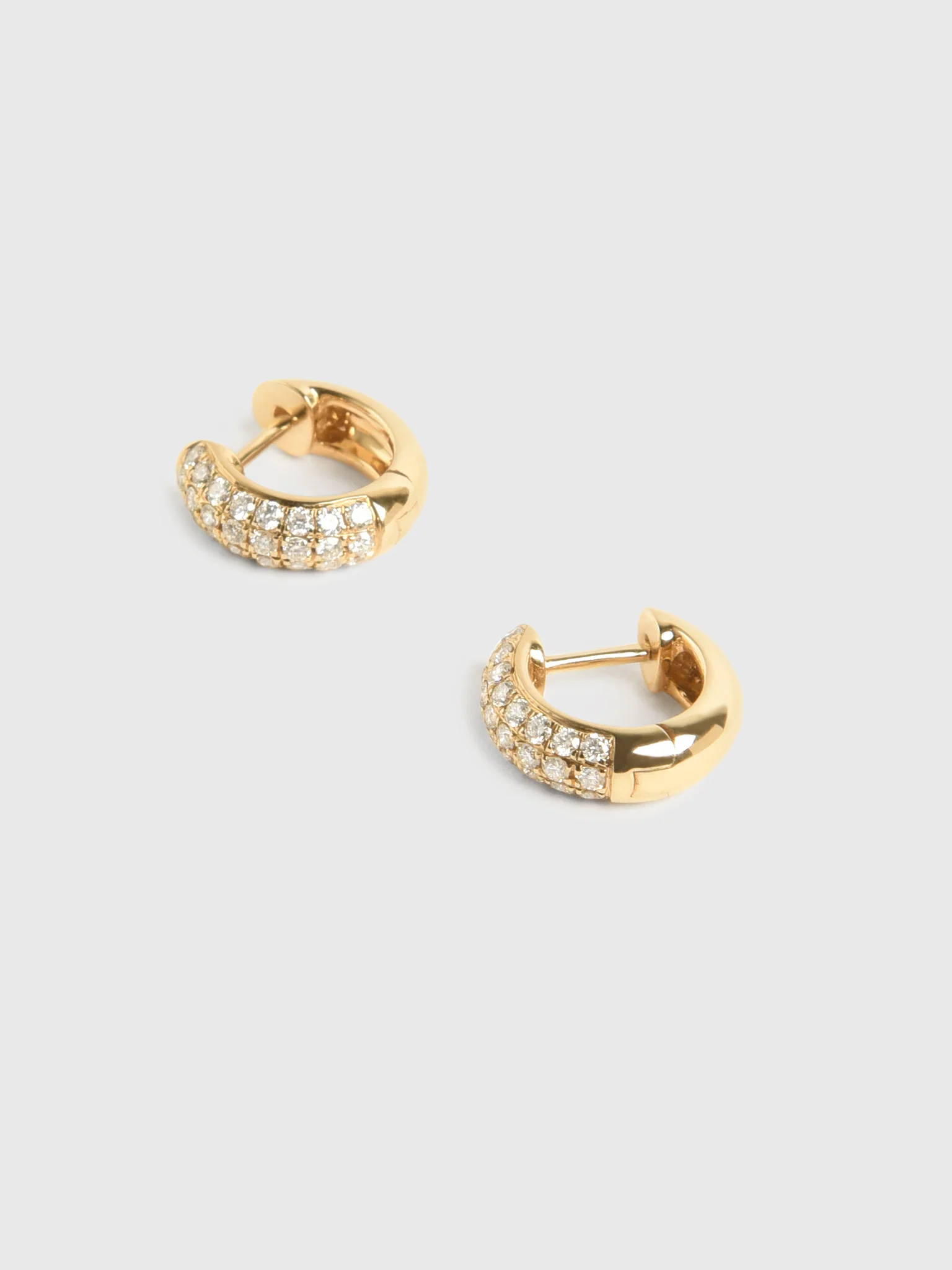 Francie B. Chunky Diamond Hoop Earrings - Image 3