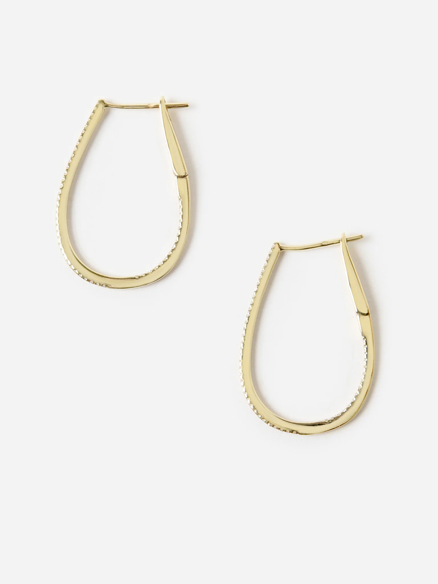 Francie B. Diamond Oval Hoop Earrings - Image 3