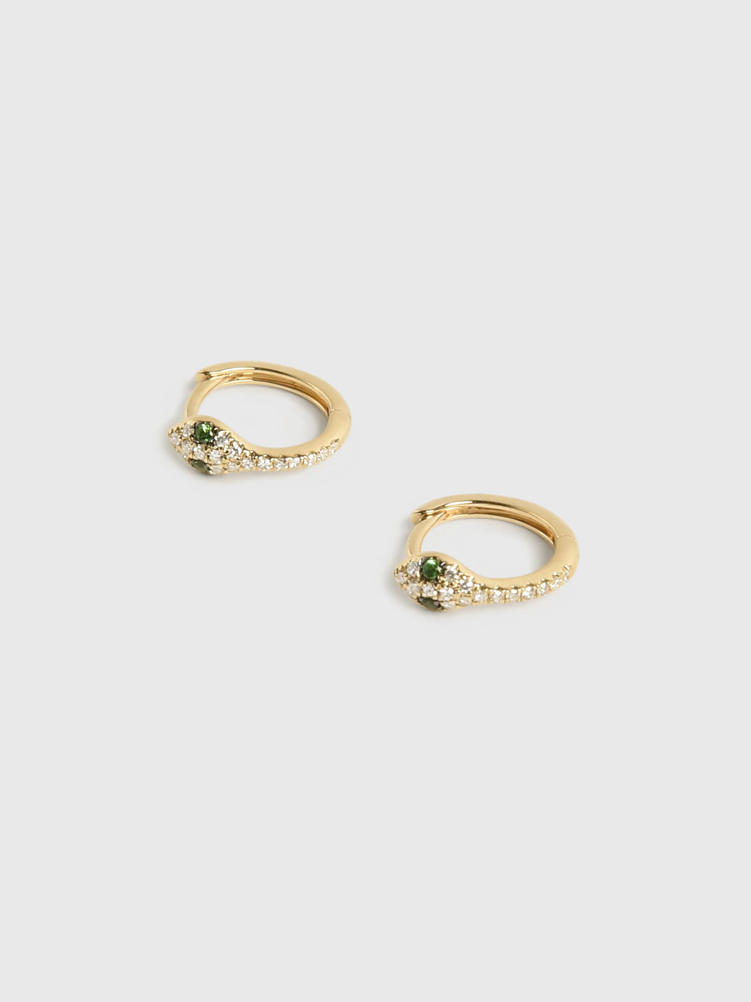 Francie B. Snake Diamond Huggie Earrings
