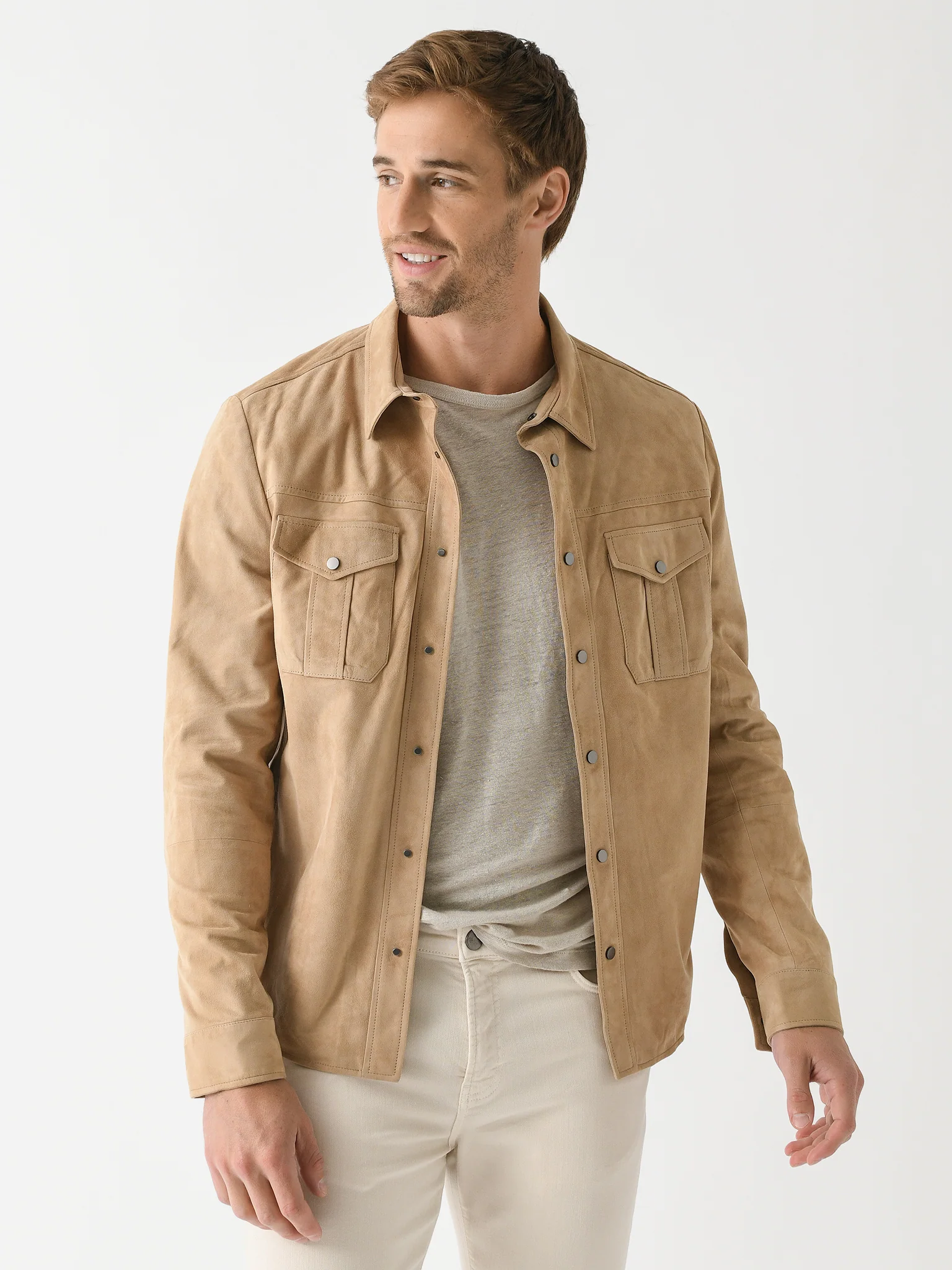 Frauenschuh Men's Roco Leather Shirt Jacket - Image 8