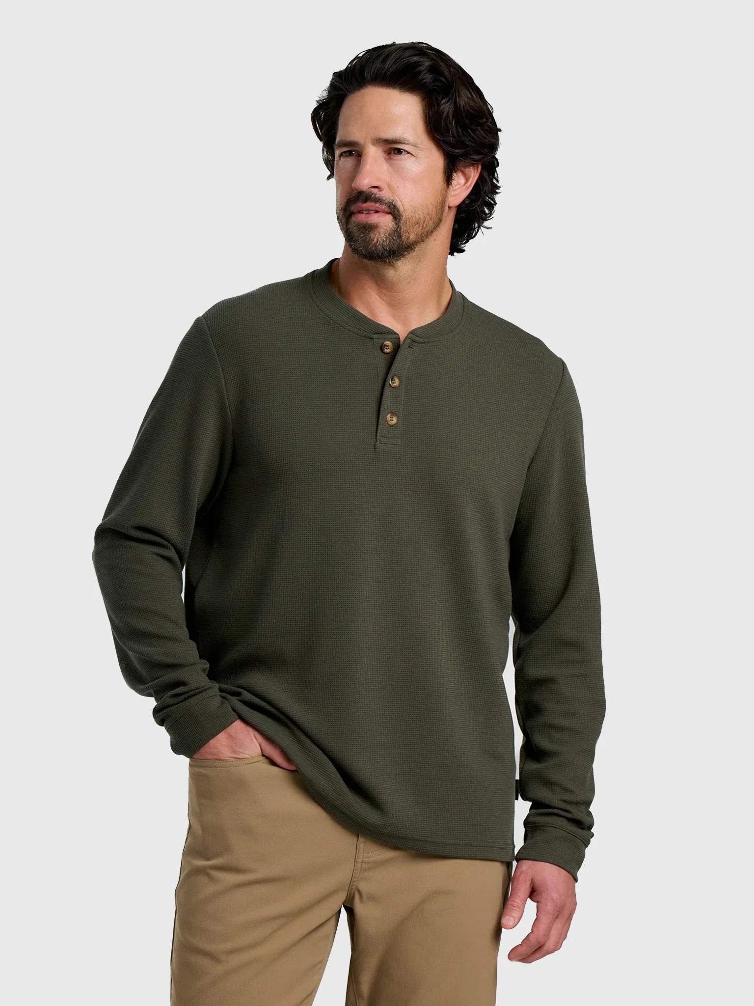 Free Fly Men's Waffle Long Sleeve Henley - Image 4