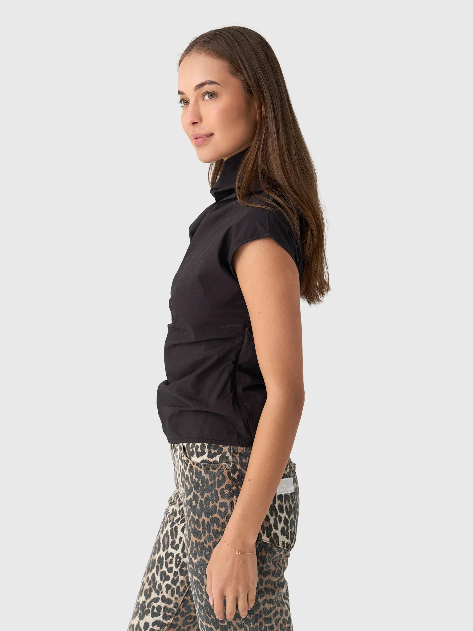 GANNI Women's Ruched Top - Image 3