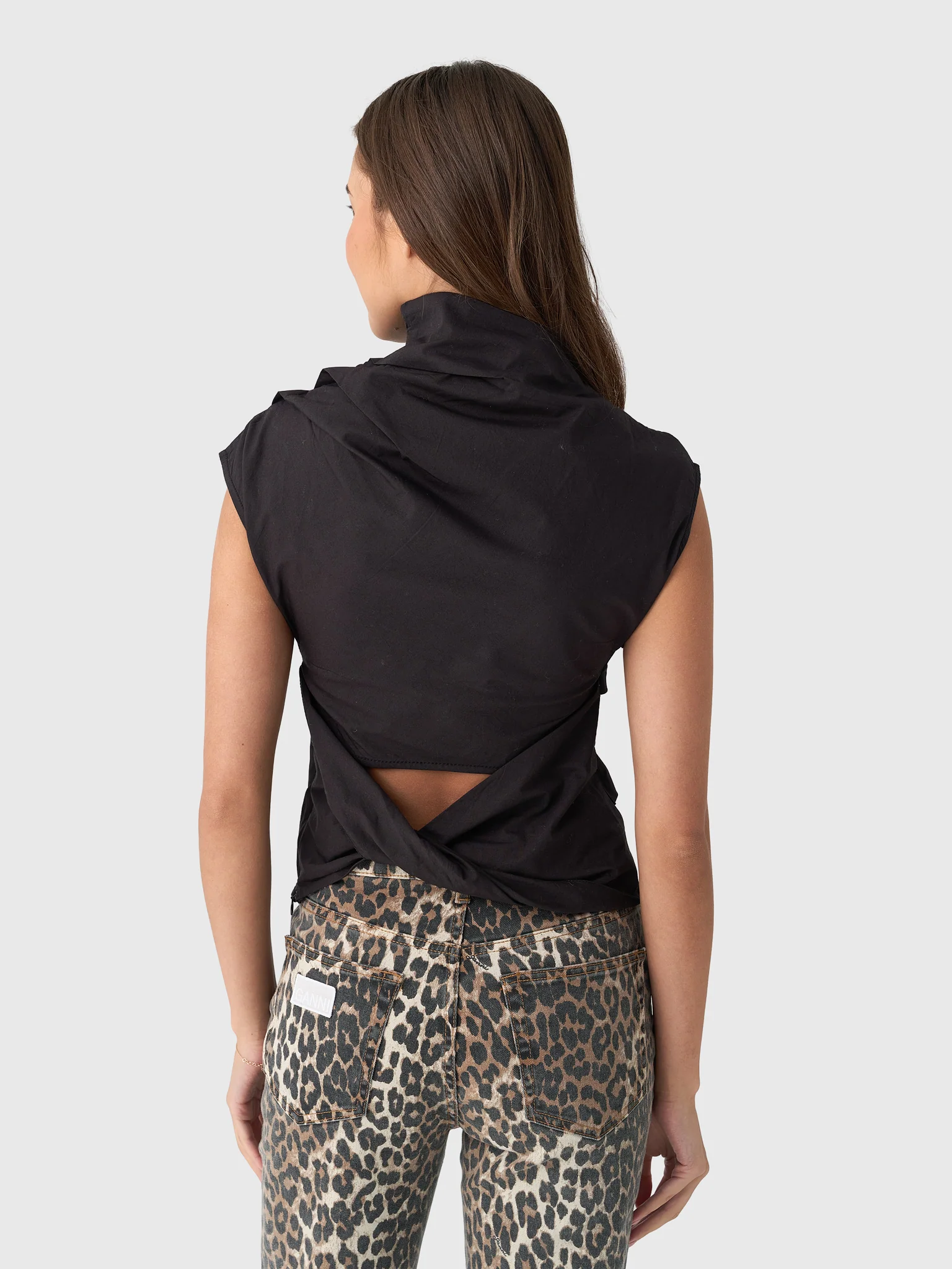 GANNI Women's Ruched Top - Image 4