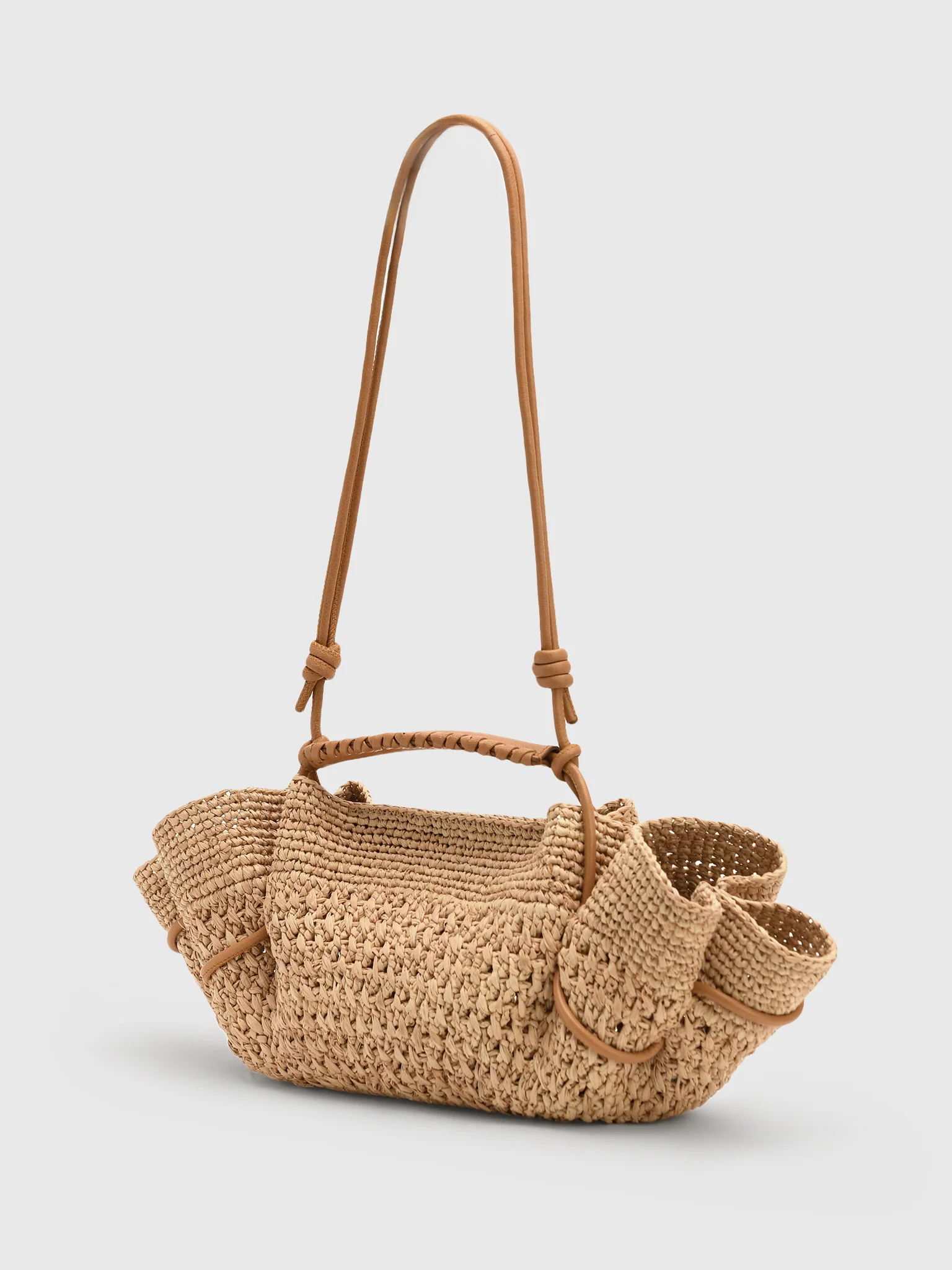 Hereu Arta Mini Crochet Raffia Bag - Image 3