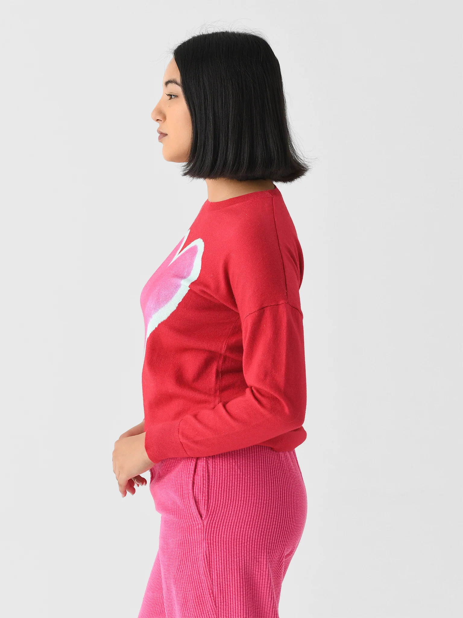 J Society Women's Heart Crew Sweater - Image 3