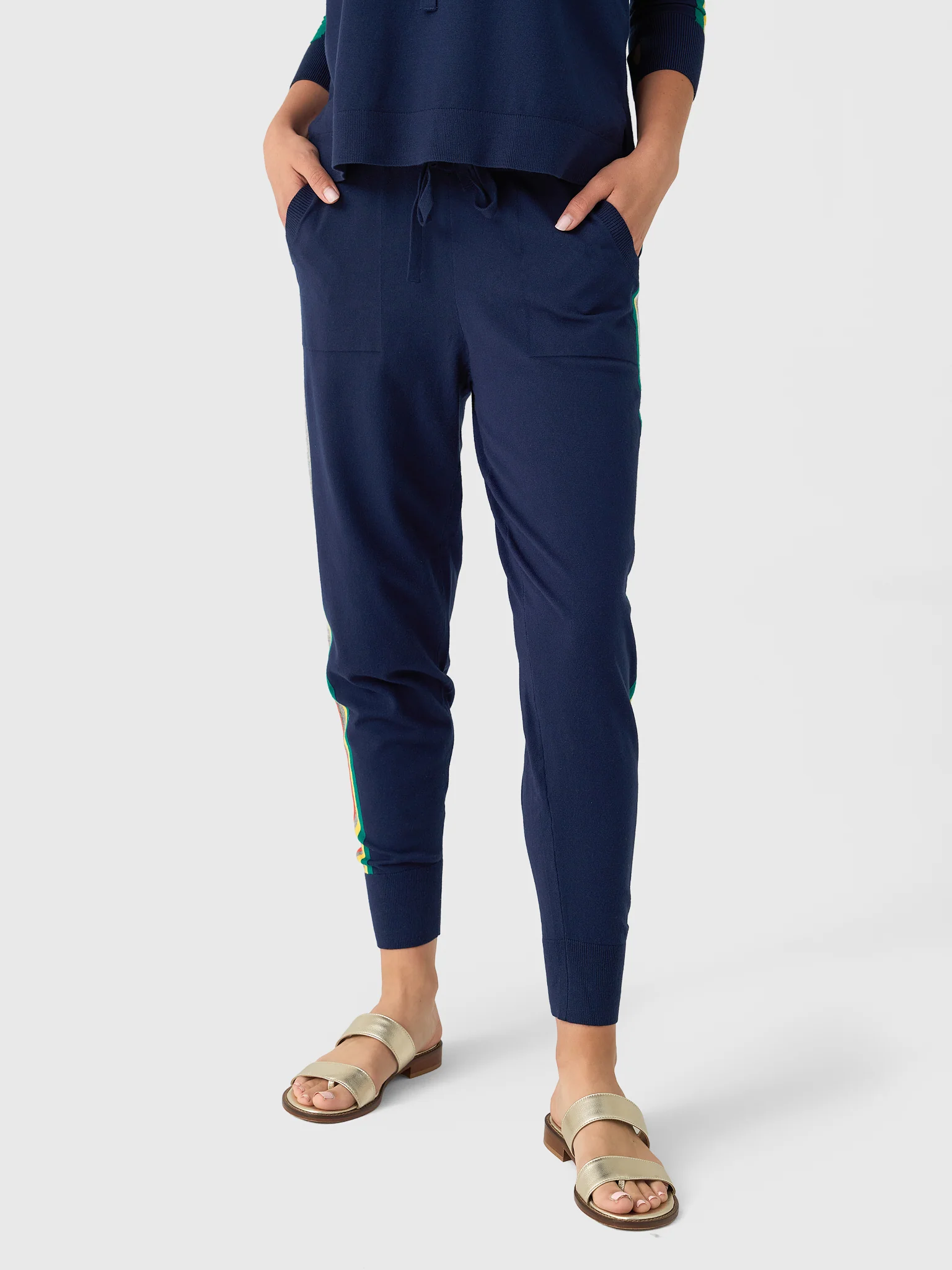 Eche Women's Solid Striped Jogger - Image 7