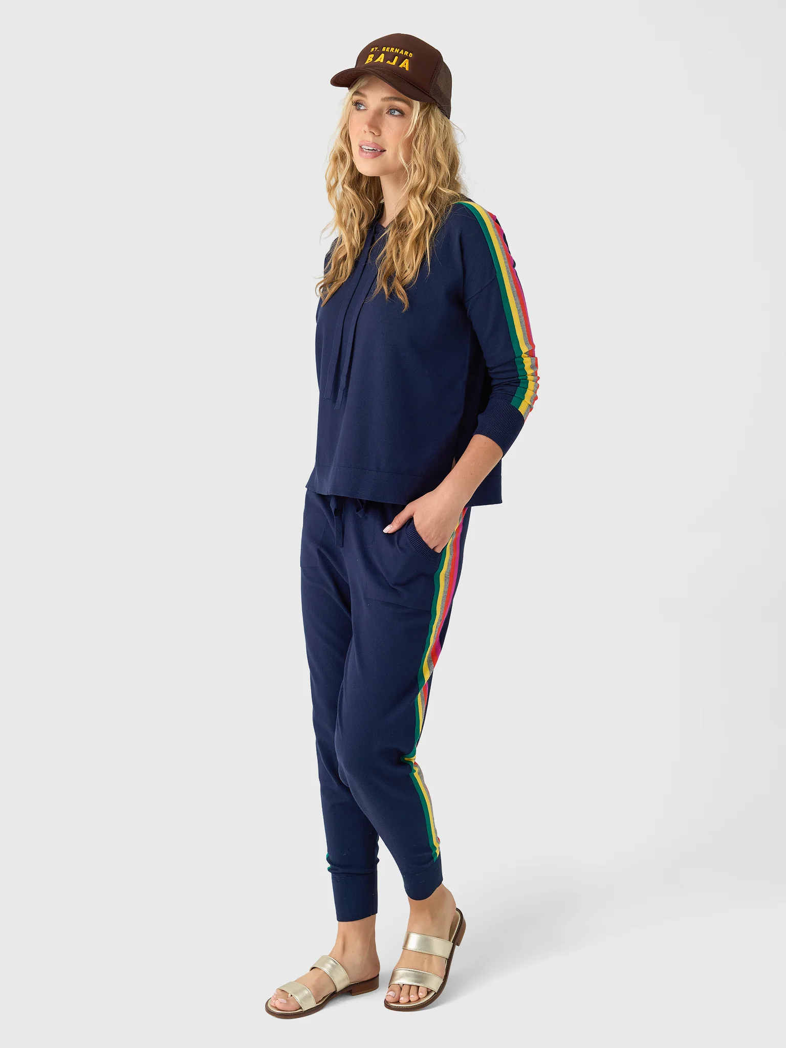 Eche Women's Solid Striped Jogger - Image 8