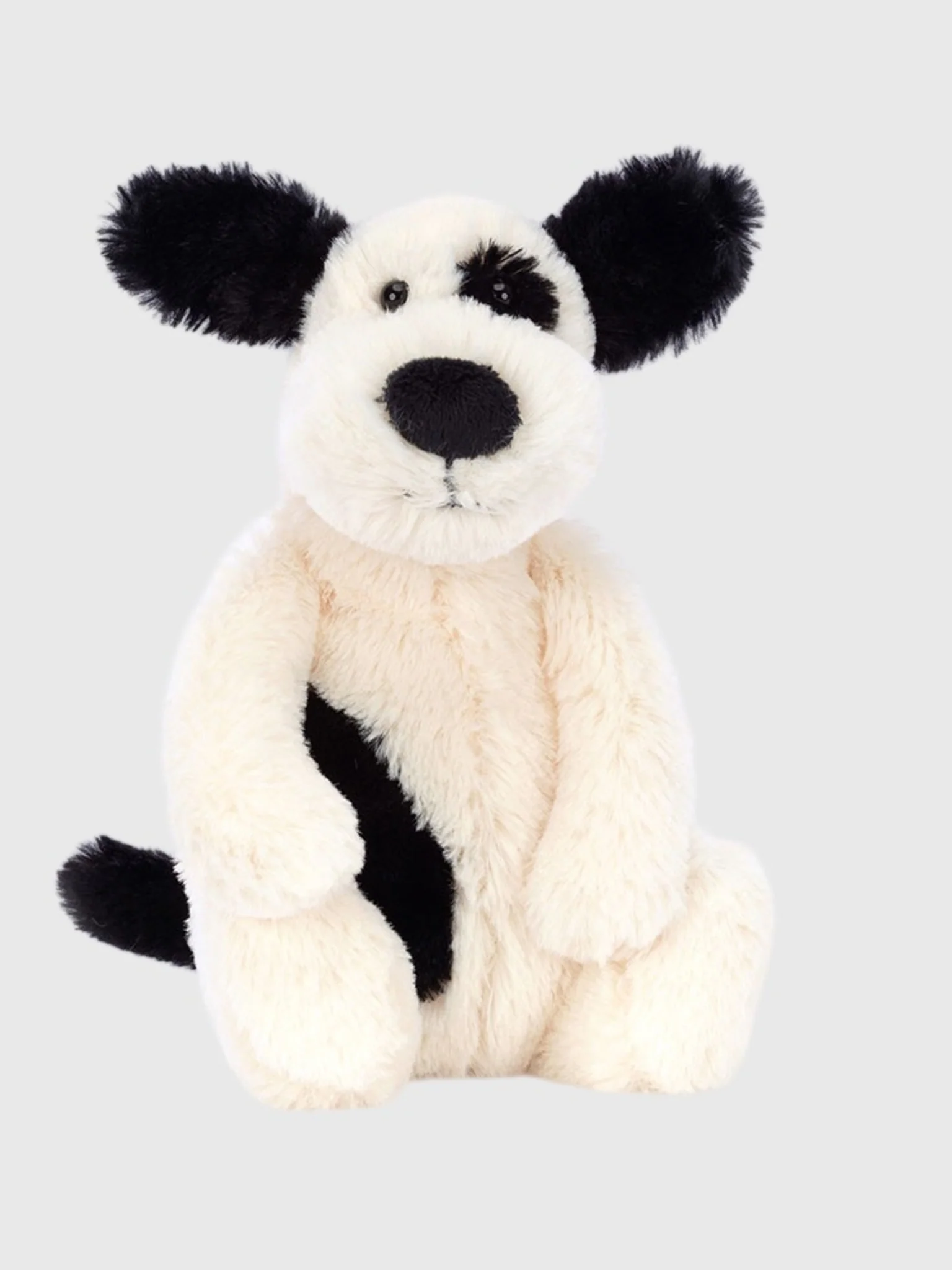 Jellycat Small Bashful Black & Cream Puppy Plush