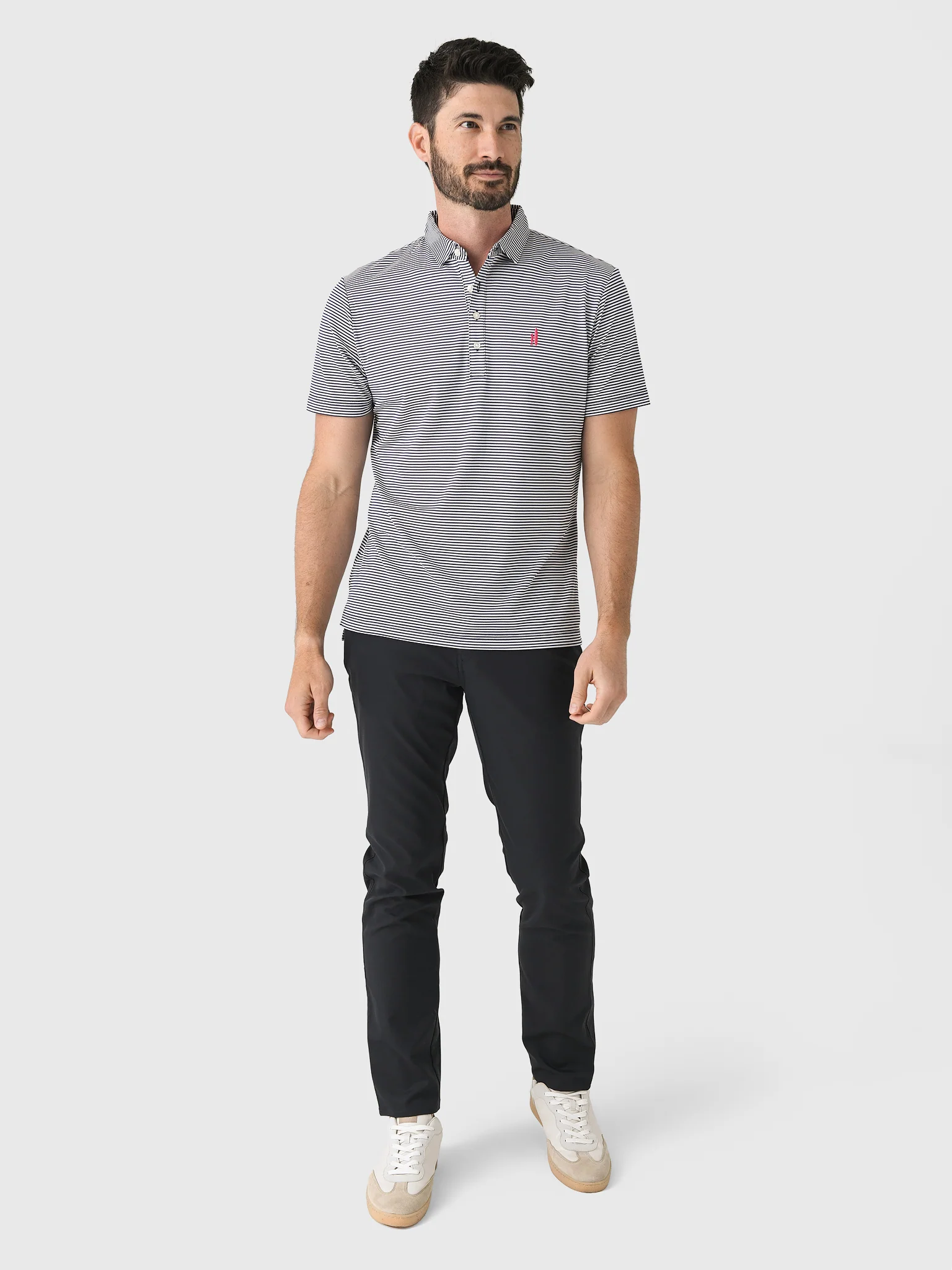 Johnnie-O Men's Dru Striped Jersey Performance Polo - Image 2