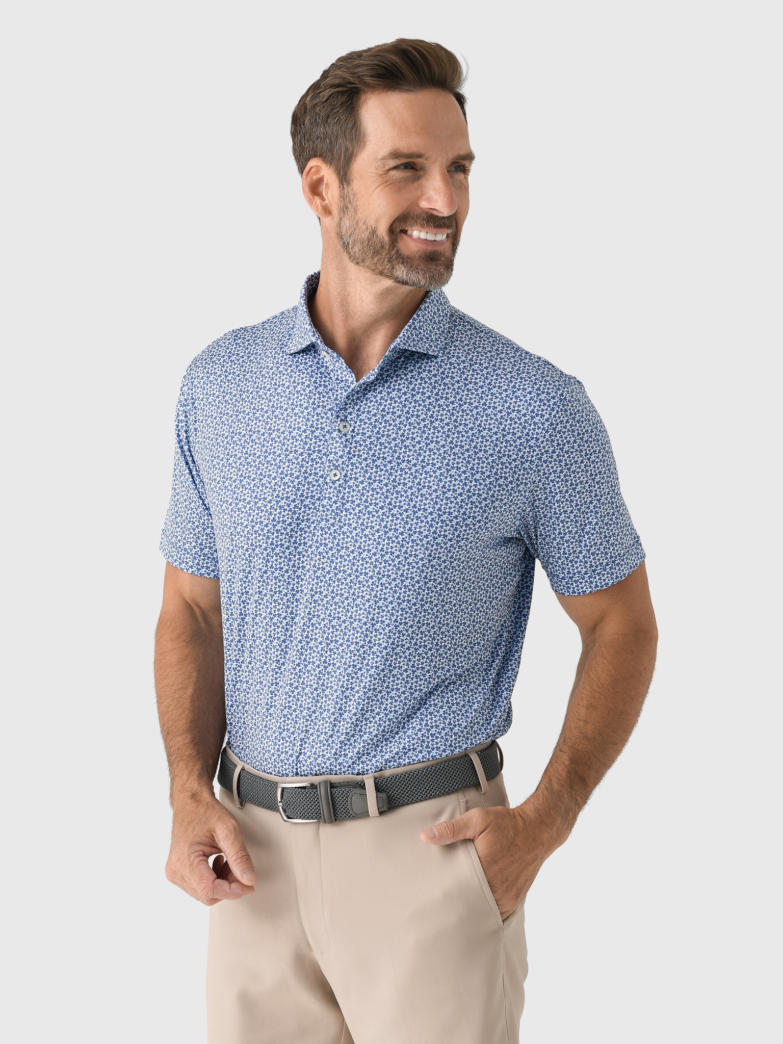 Johnnie-O Men's Four Leaf Featherweight Performance Polo - Image 3
