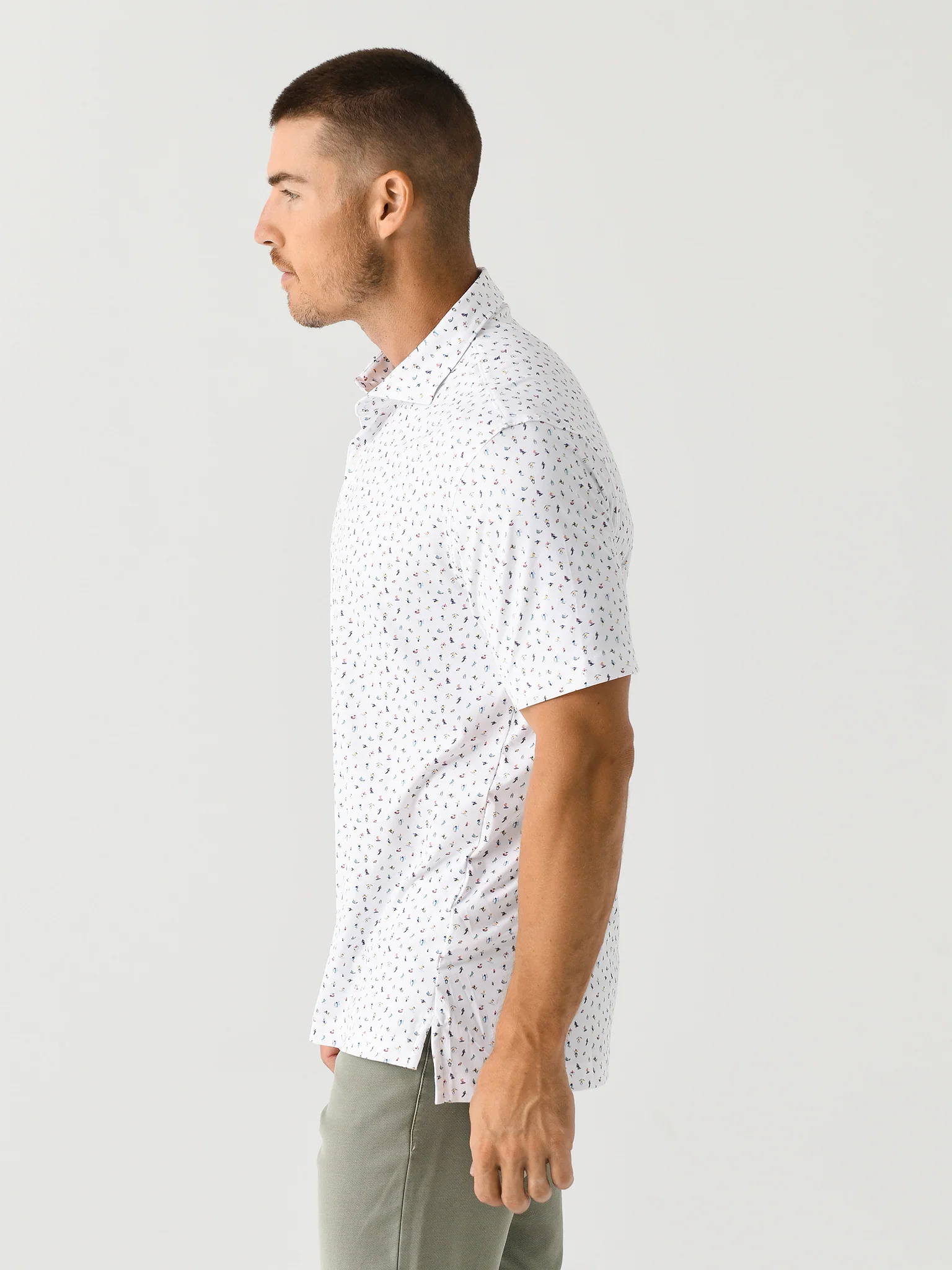 Johnnie-O Men's Gone Skiing Printed Featherweight Performance Polo - Image 3