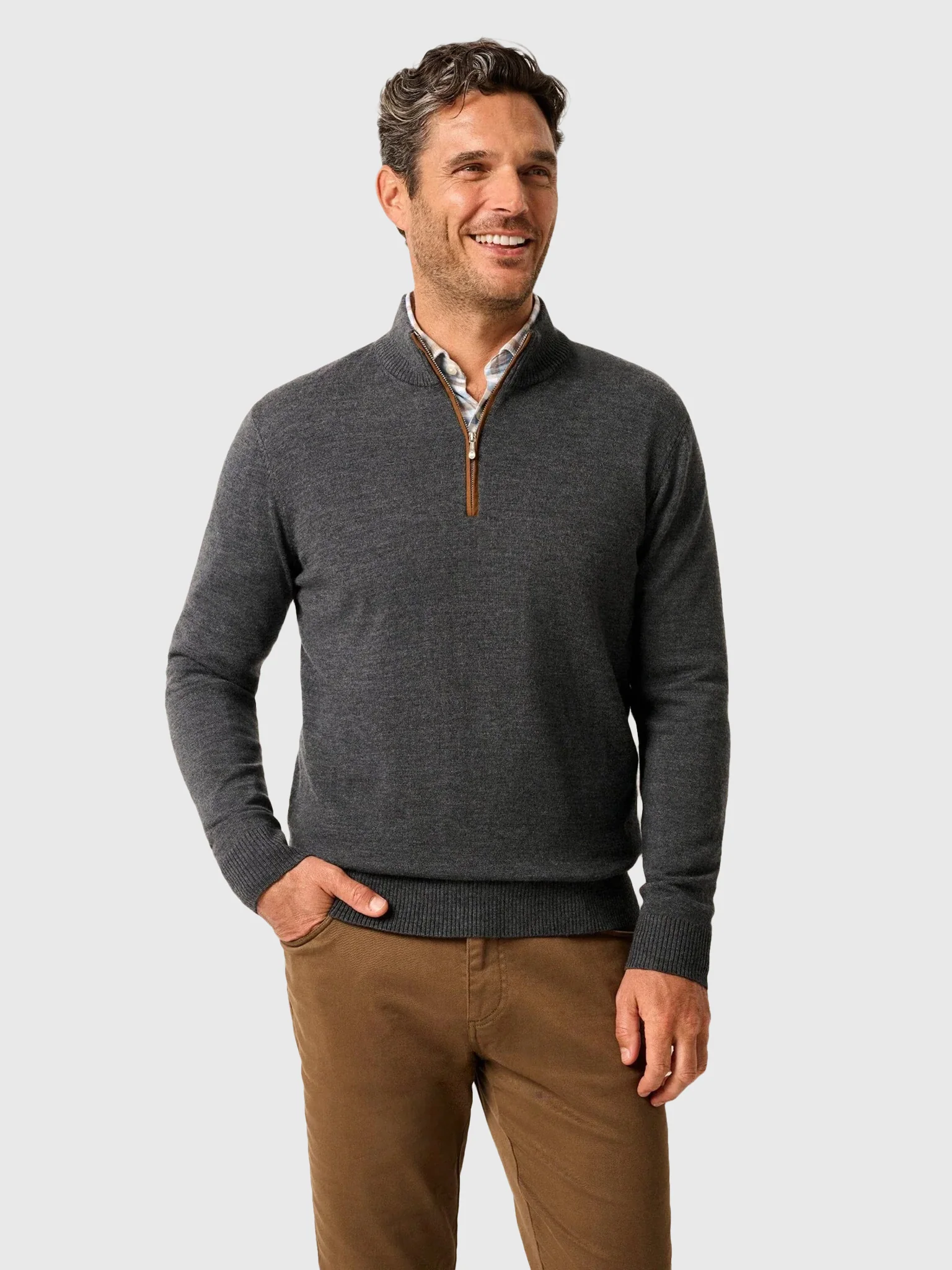 Johnnie-O Men's Raynor Merino Quarter-Zip Sweater - Image 14