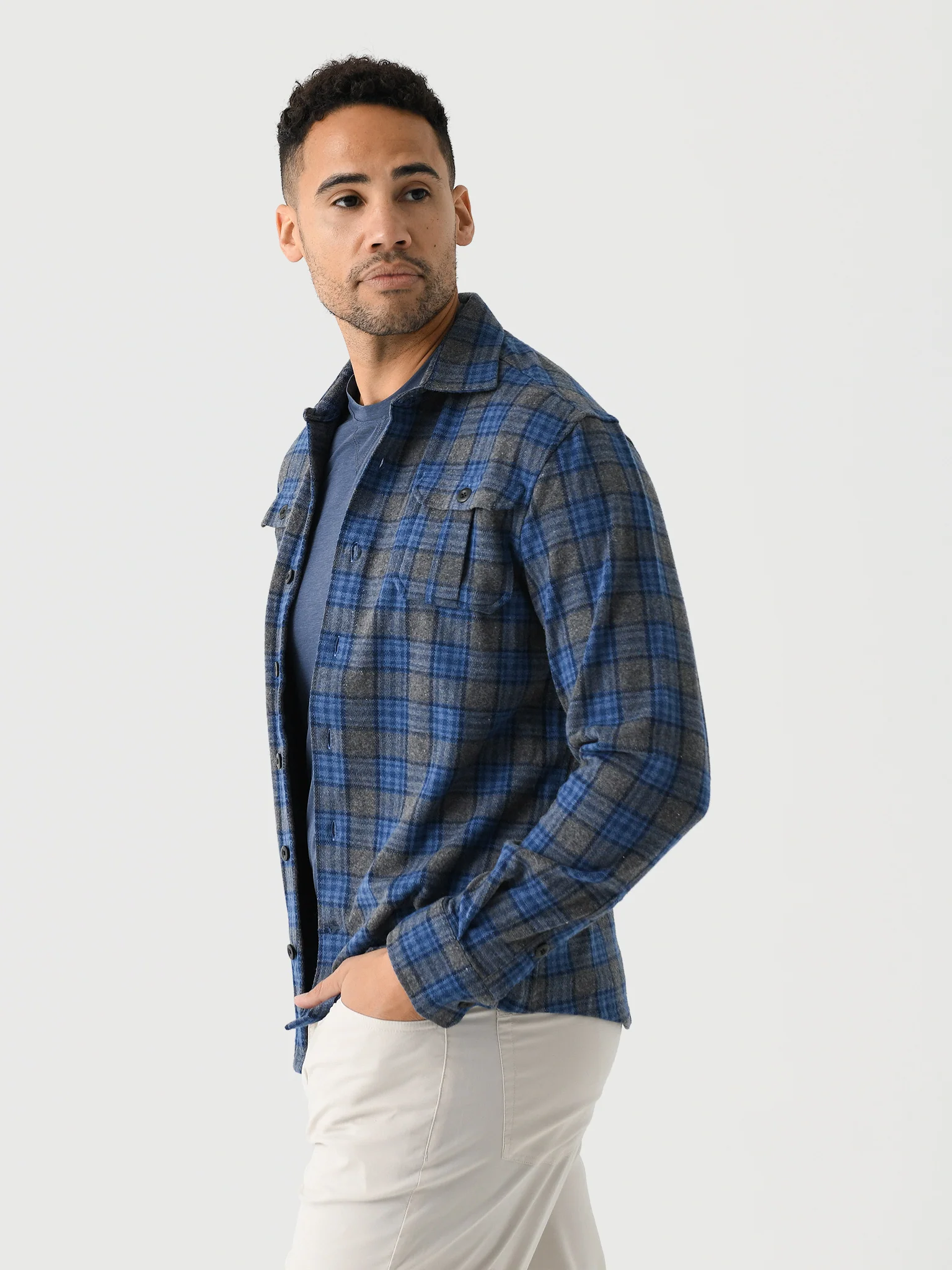 Johnnie-O Men's Waites Stretch Flannel Lodge Shirt - Image 3