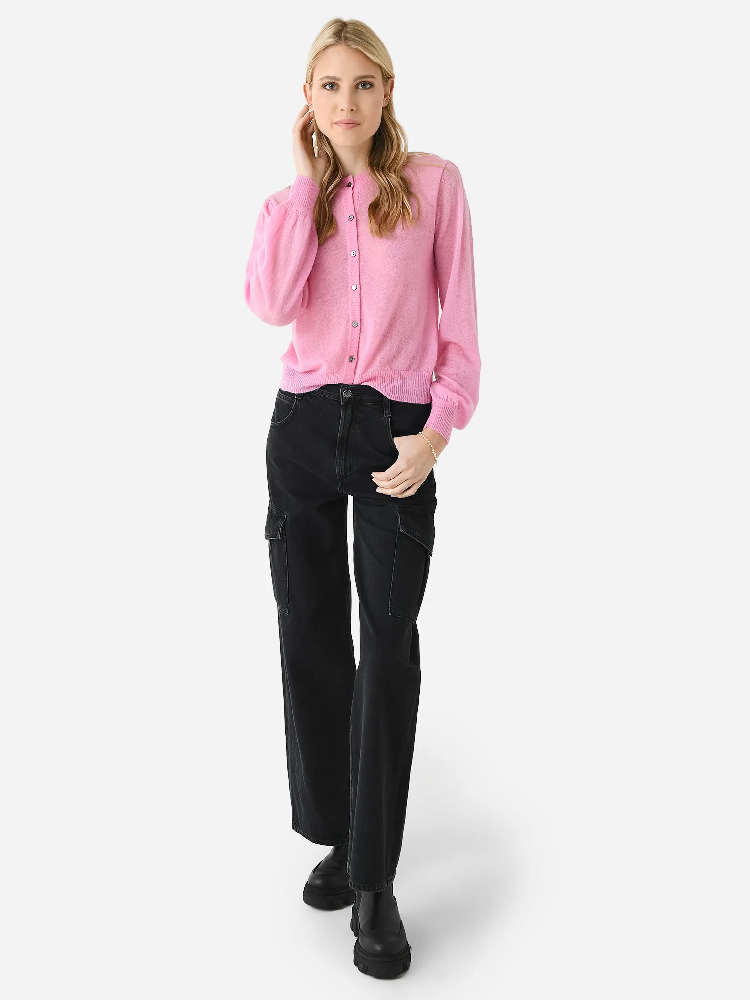 Jumper 1234 Women's Puff Sleeve Cardigan - Image 2