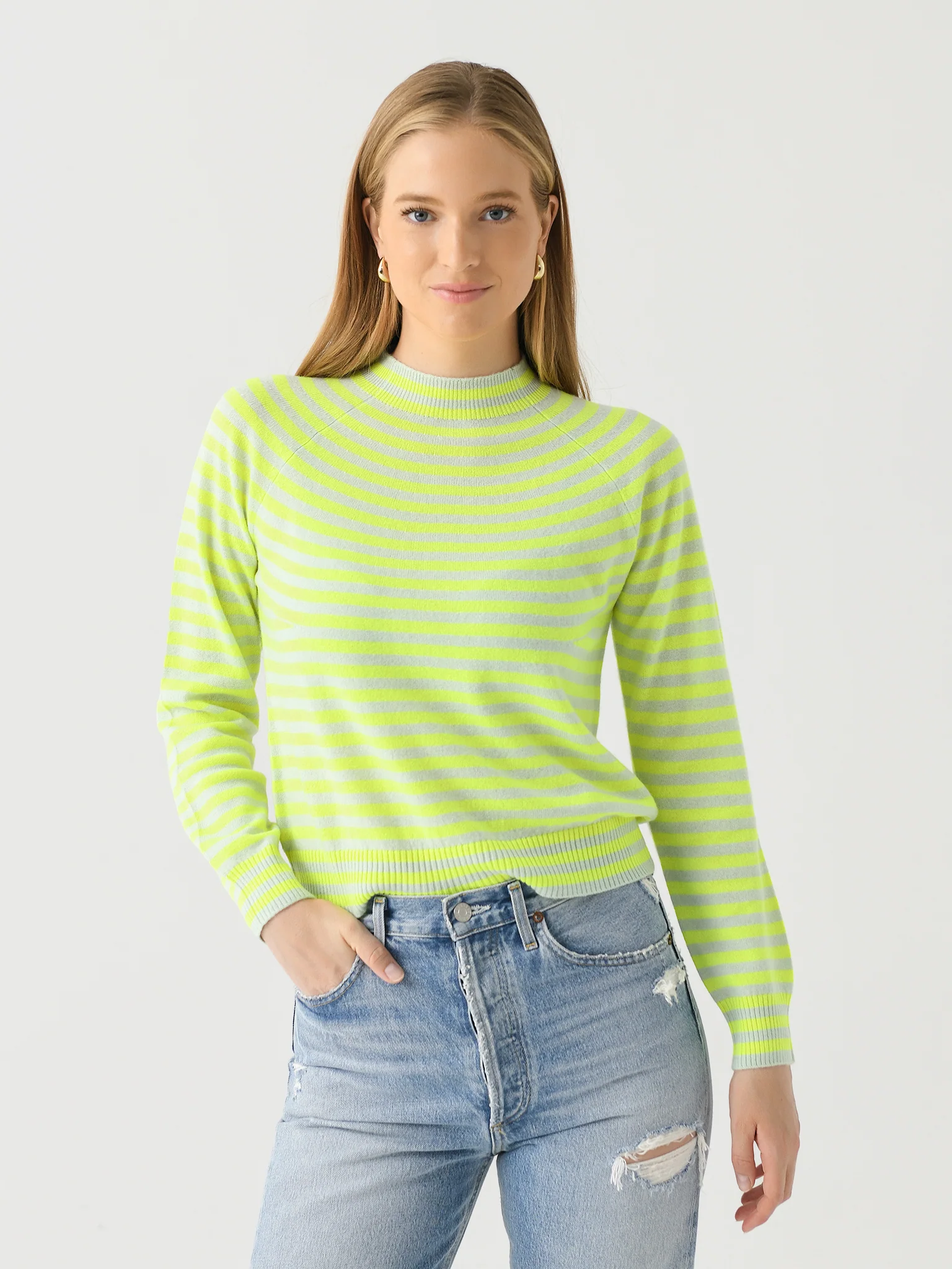 Jumper 1234 Women's Vary Stripe Crew Sweater