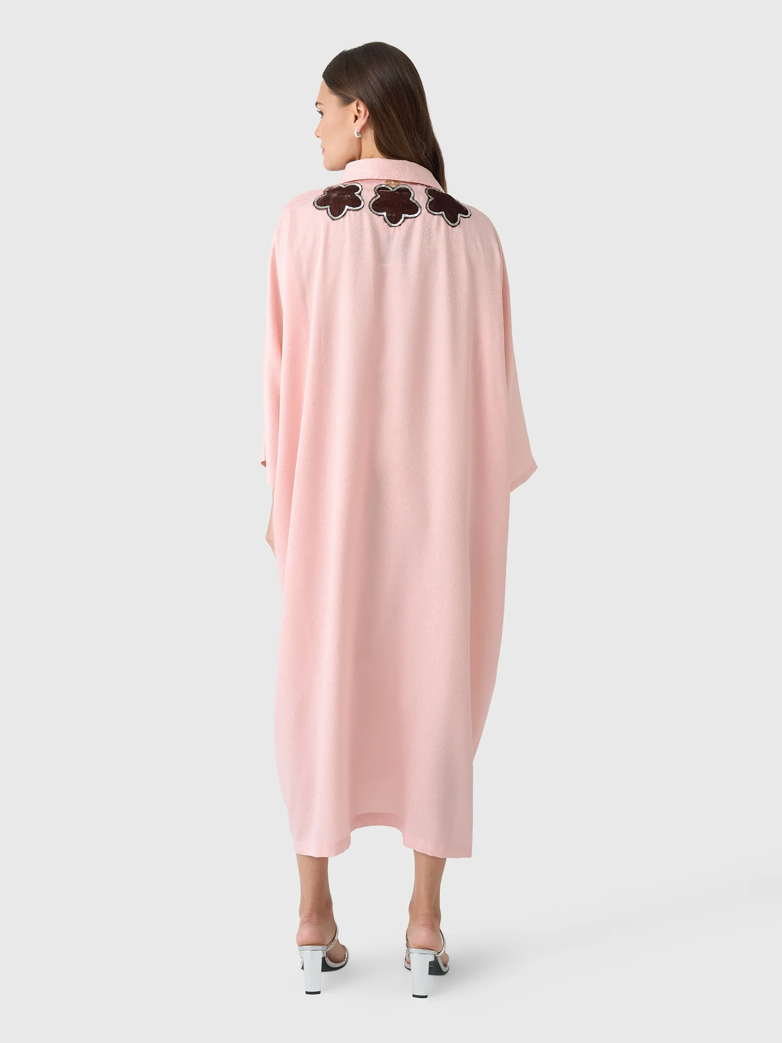 La Vie Women's Mod Floral Neckline Maxi Everyday Dress - Image 3