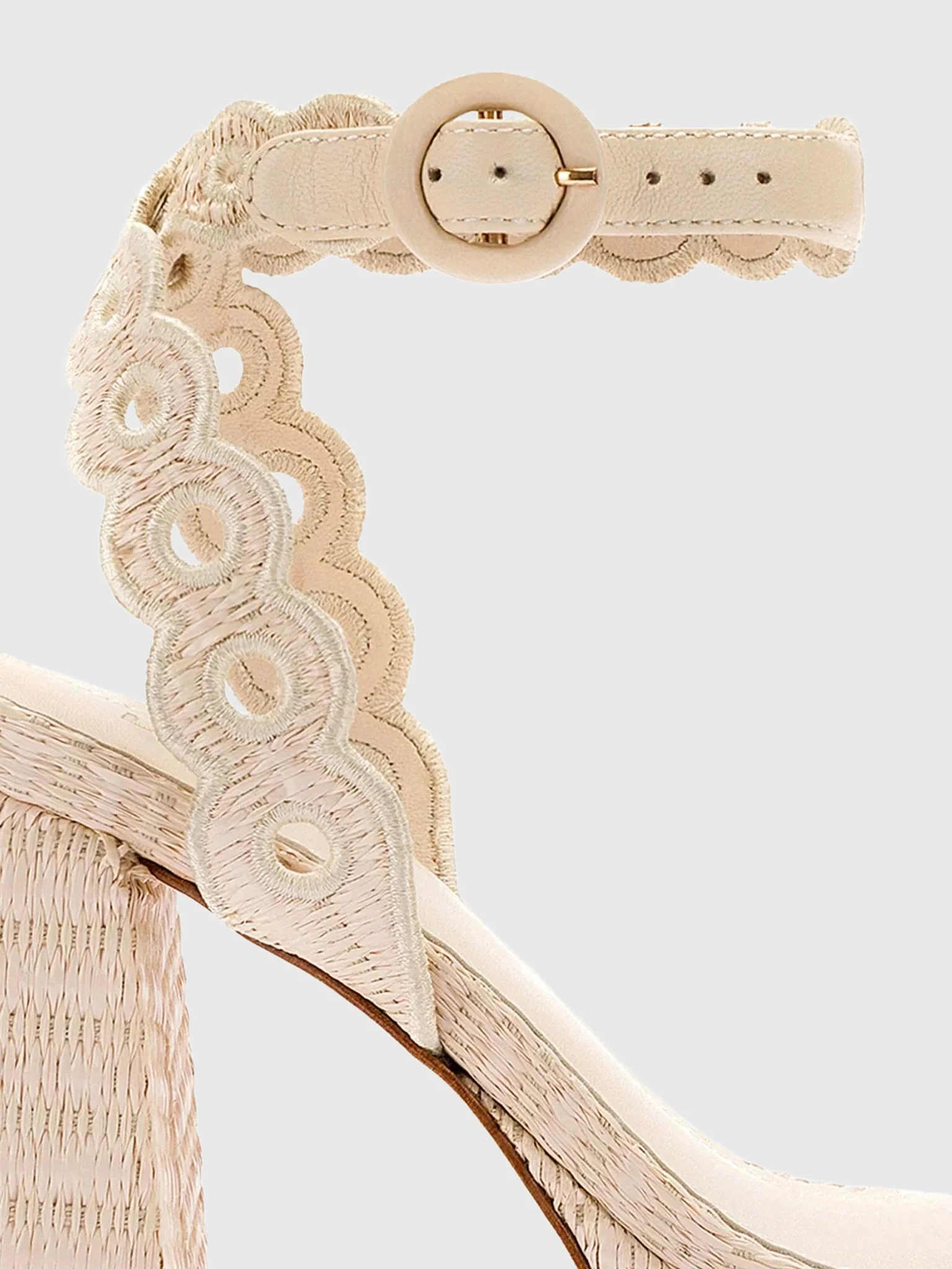Larroude Women's Dolly Broderie Platform Sandal - Image 2