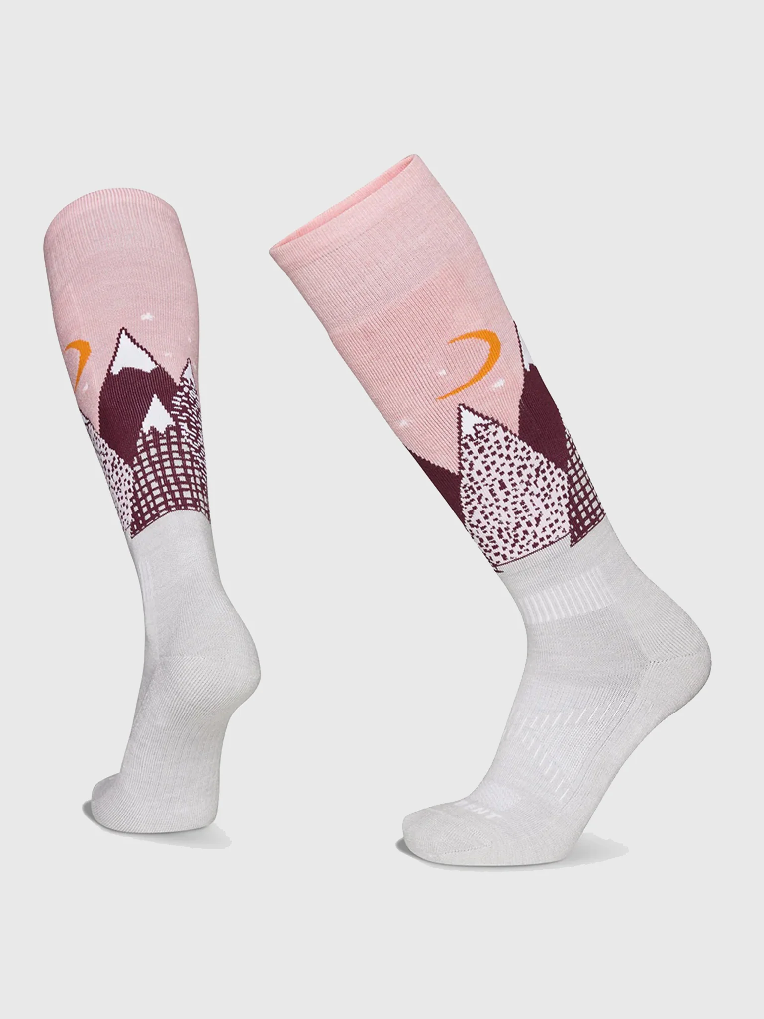 Le Bent Kids' Light Cushion Snowy Mountains Snow Socks