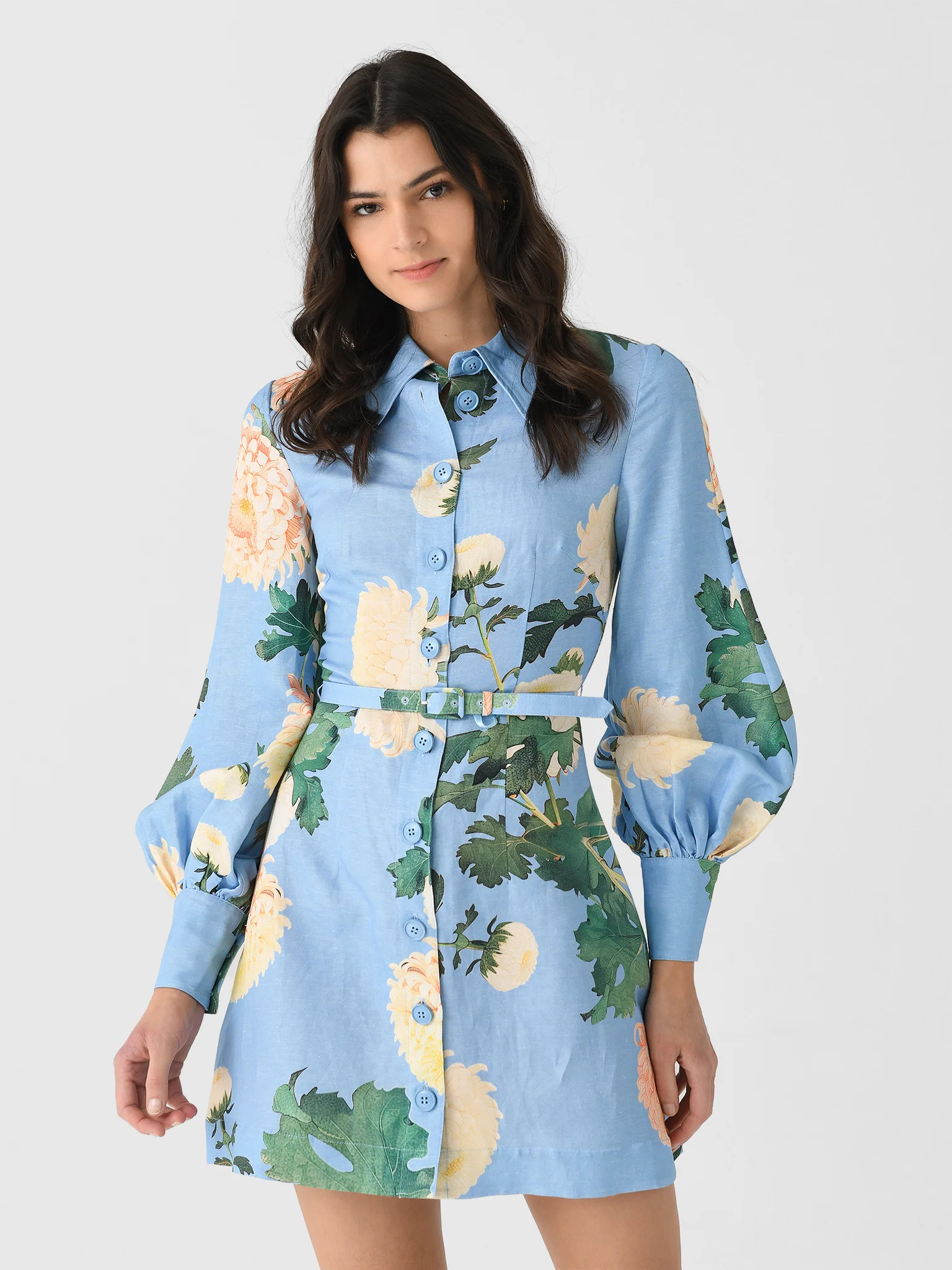 Leo Lin Women's Luminous Linen Mini Dress