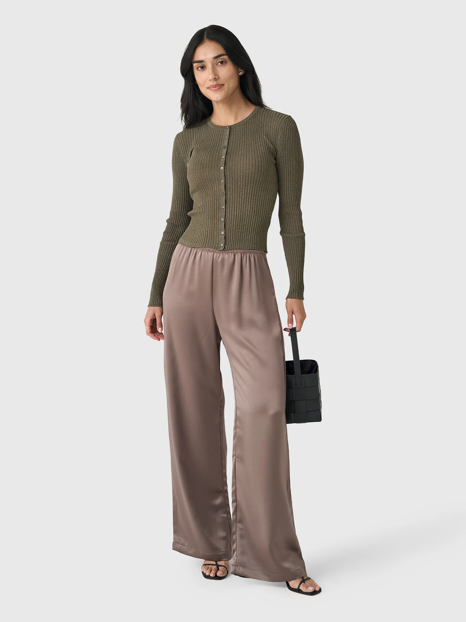 Leset Women's Blake Rib Crew Cardigan - Image 2
