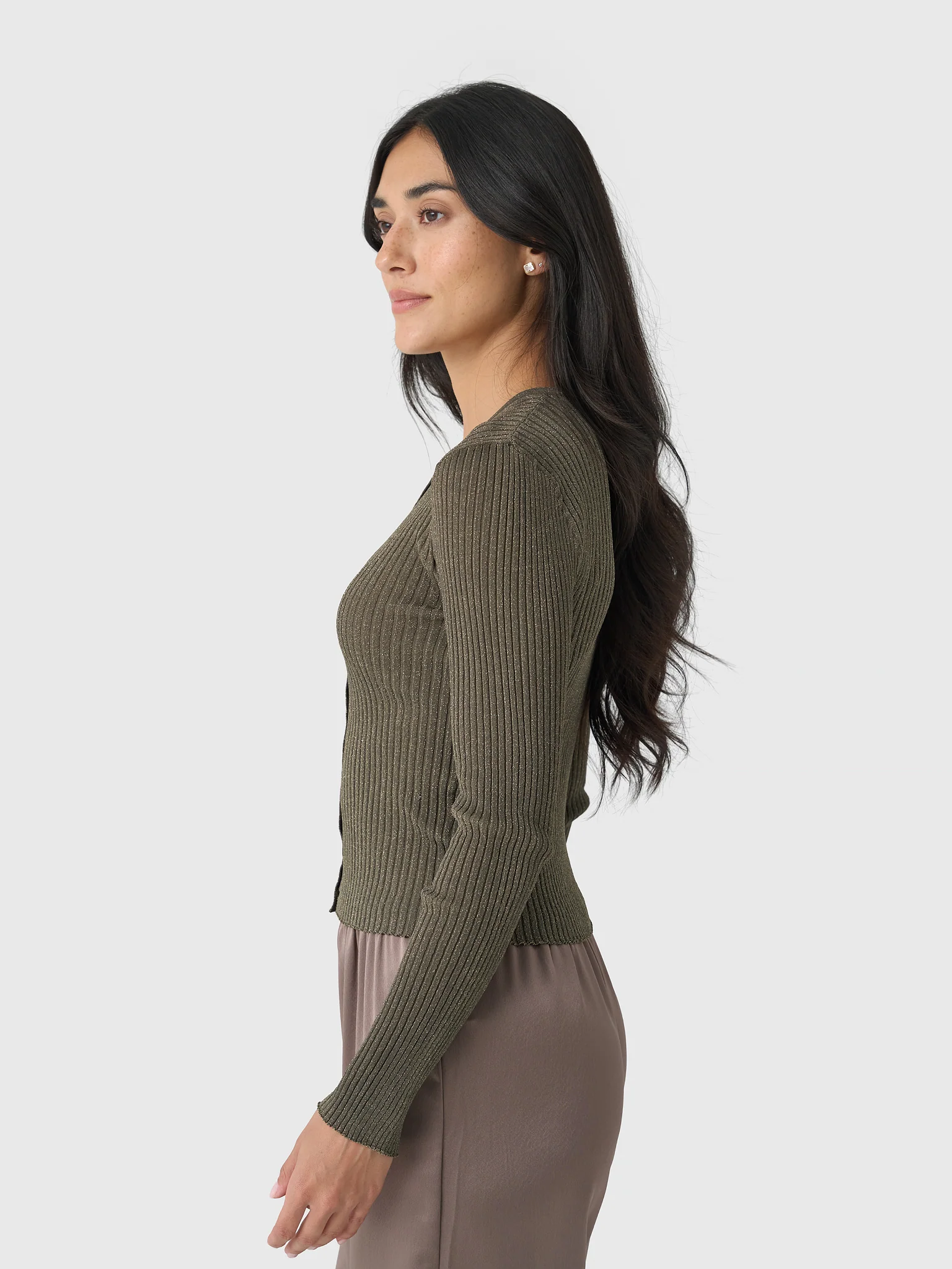 Leset Women's Blake Rib Crew Cardigan - Image 3