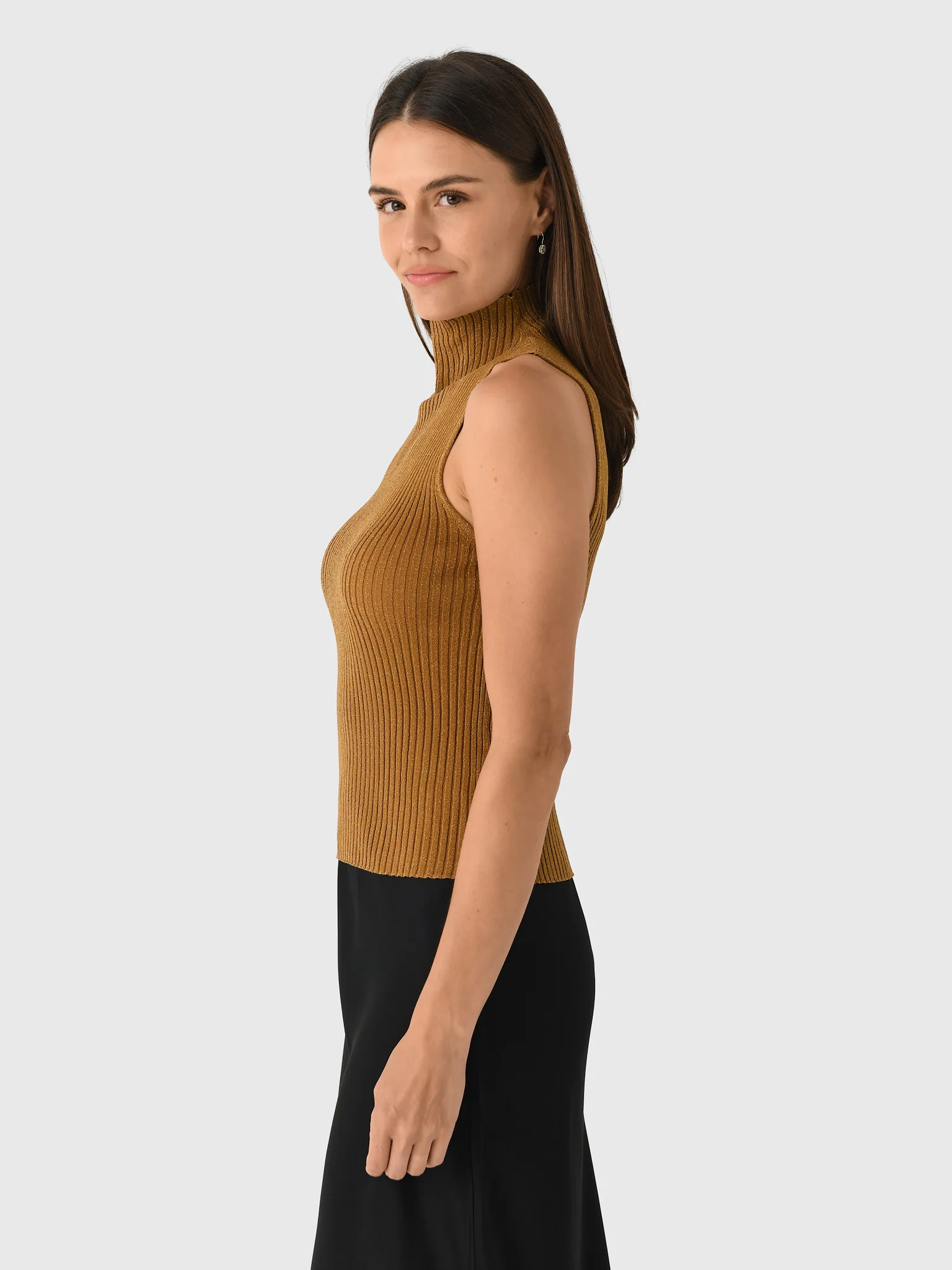 Leset Women's Blake Rib Sleeveless Turtleneck - Image 3