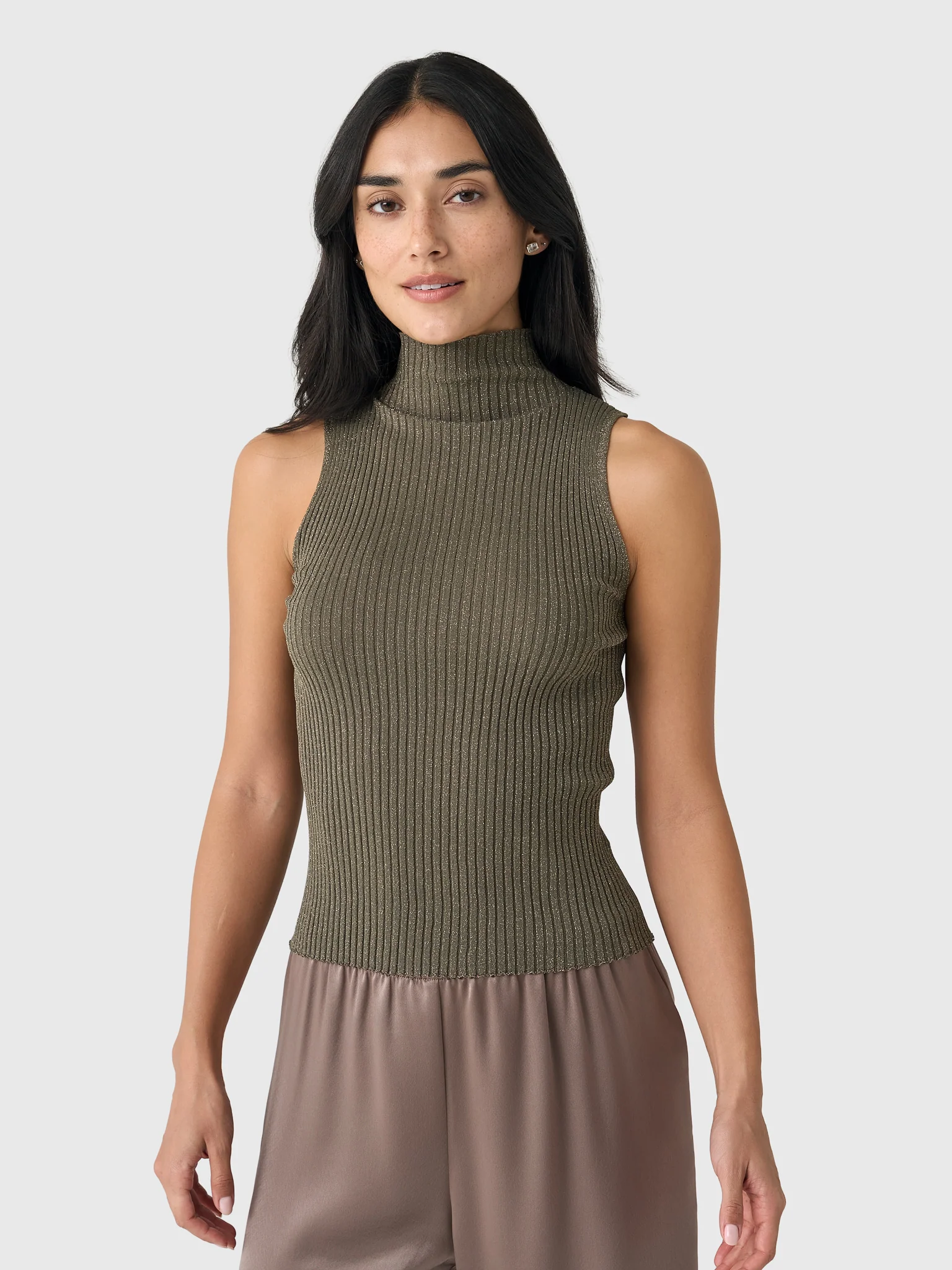 Leset Women's Blake Rib Sleeveless Turtleneck - Image 6
