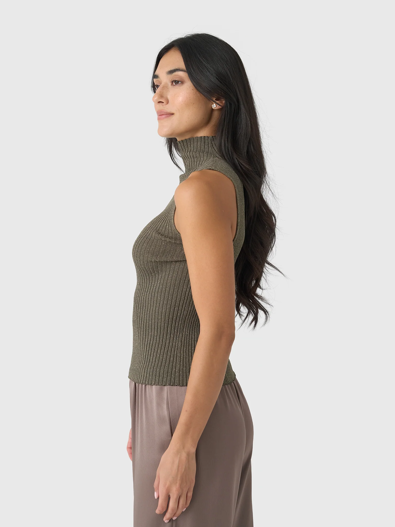 Leset Women's Blake Rib Sleeveless Turtleneck - Image 8