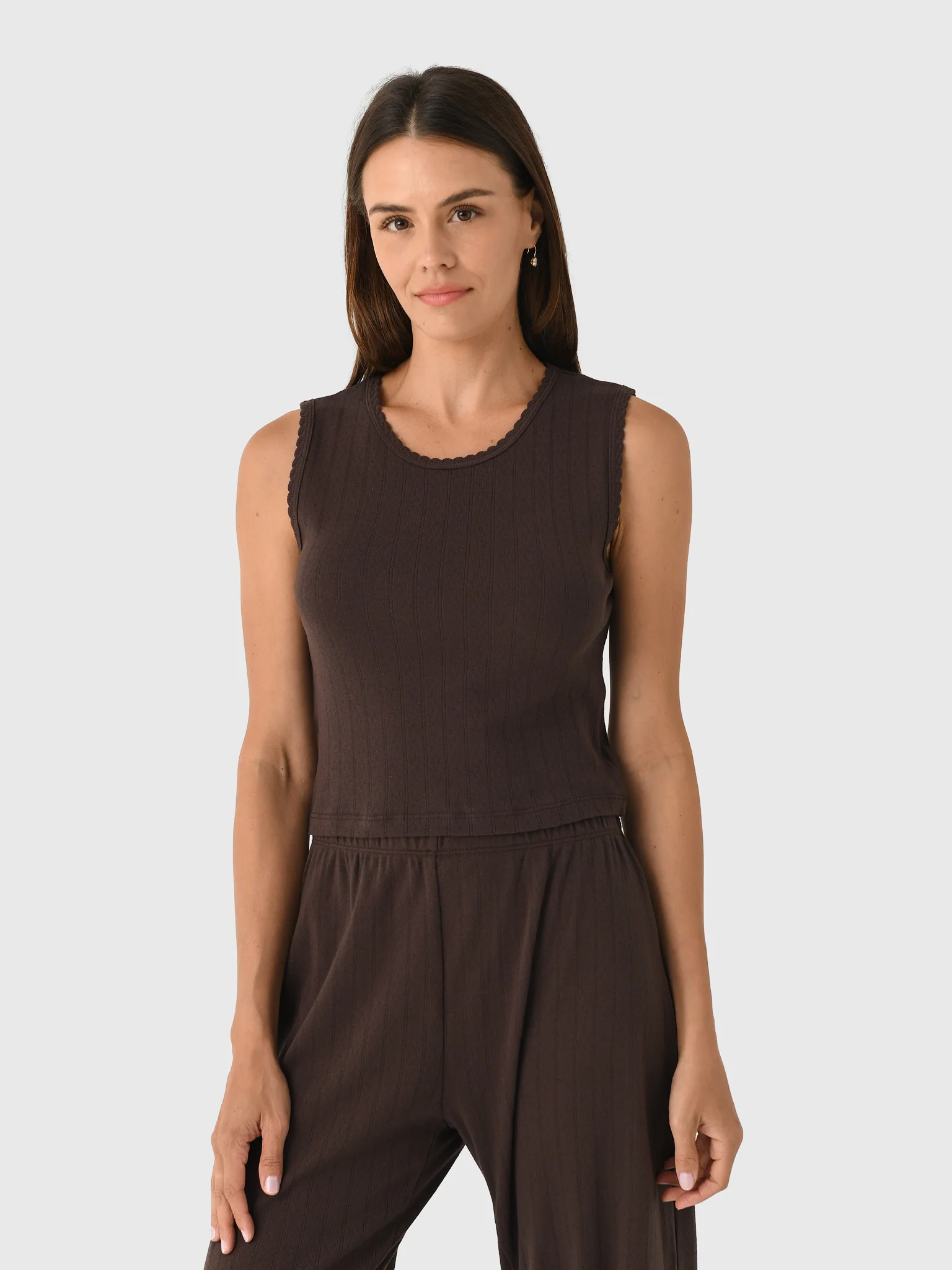 Leset Women's Pointelle Sleeveless Crew - Image 11