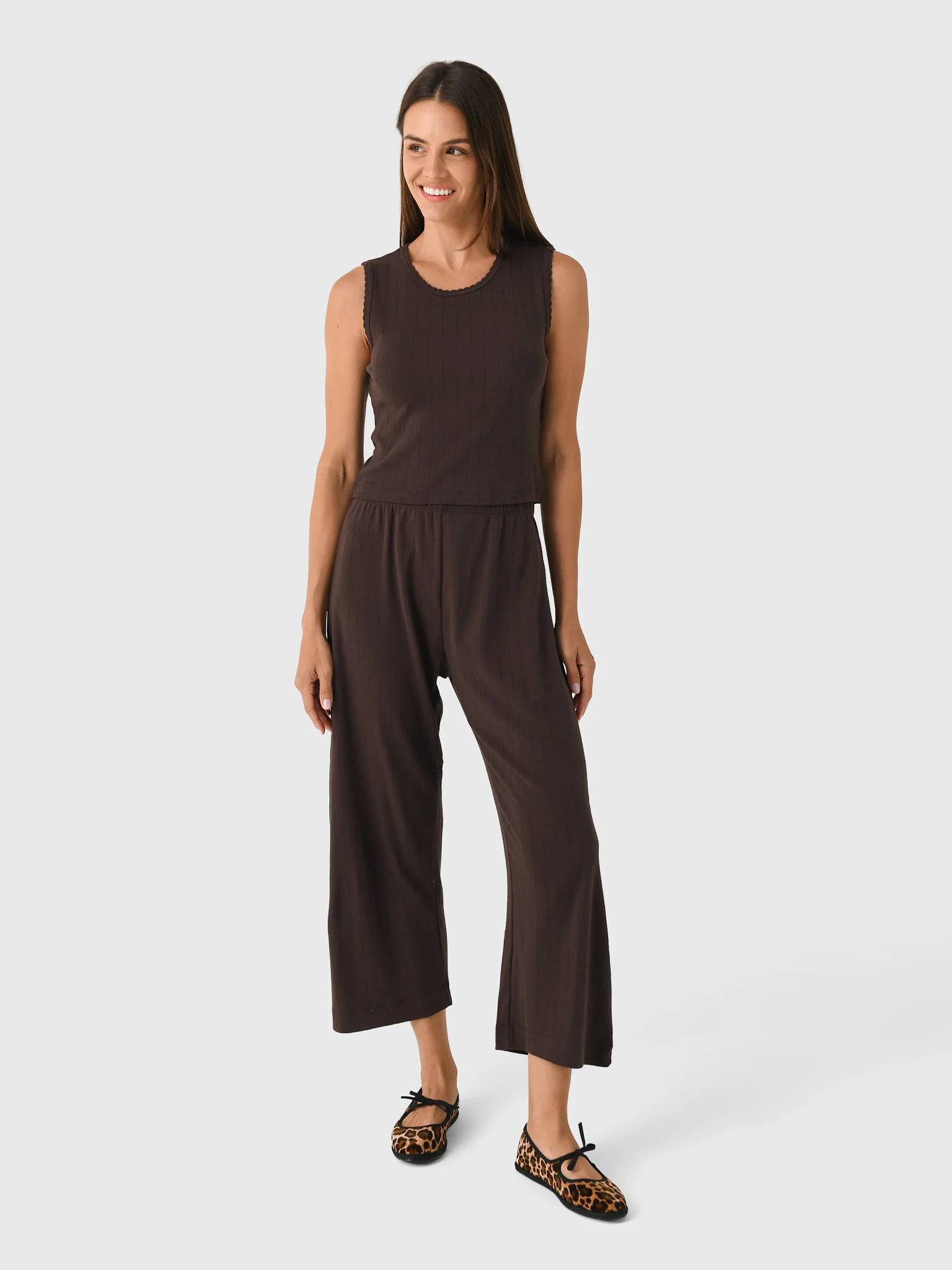Leset Women's Pointelle Sleeveless Crew - Image 12