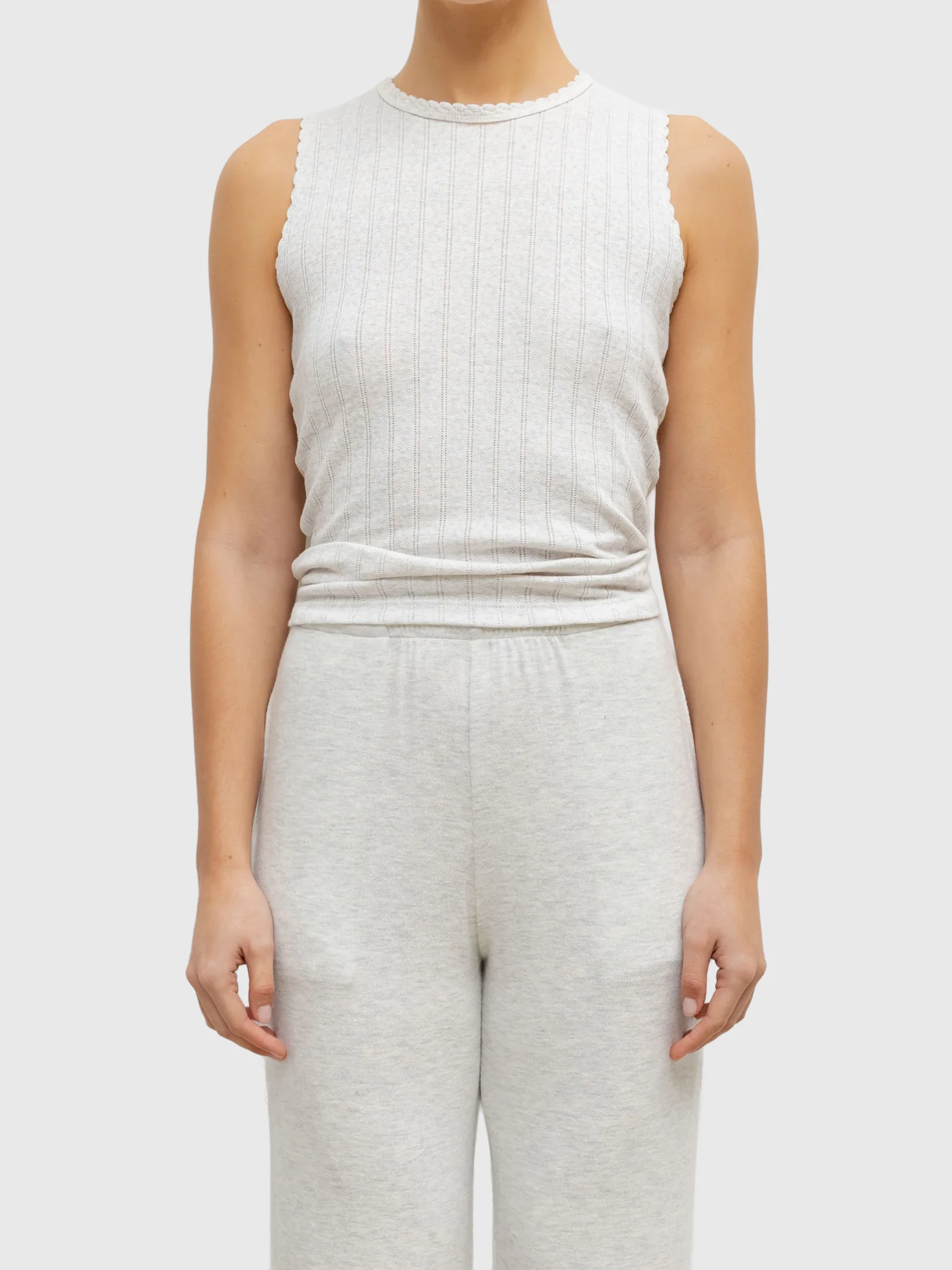 Leset Women's Pointelle Sleeveless Crew - Image 17